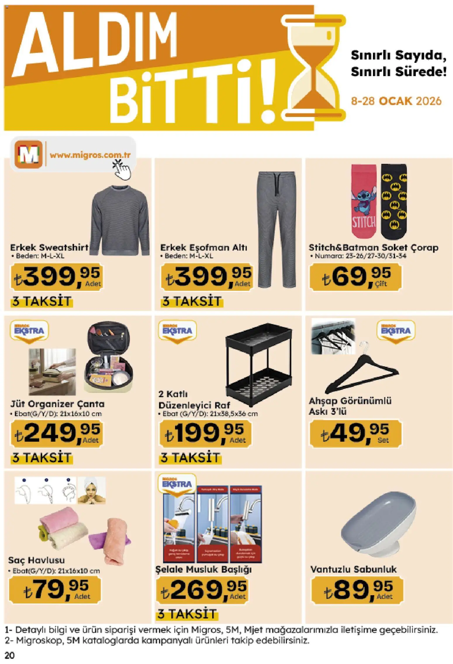 Migros Katalog - Migroskop - 08.01.2026 tarihinden itibaren geçerlidir | Sayfa: 104 | Ürünler: Askı, Çorap, Çanta, Ocak