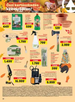 Spar akciós ujság - amely érvényes a következő dátumtól: 25.09.2025 | Oldal: 22 | Termékek: Műanyag virágcserép, Virágcserép, Virágföld, Kézi permetező