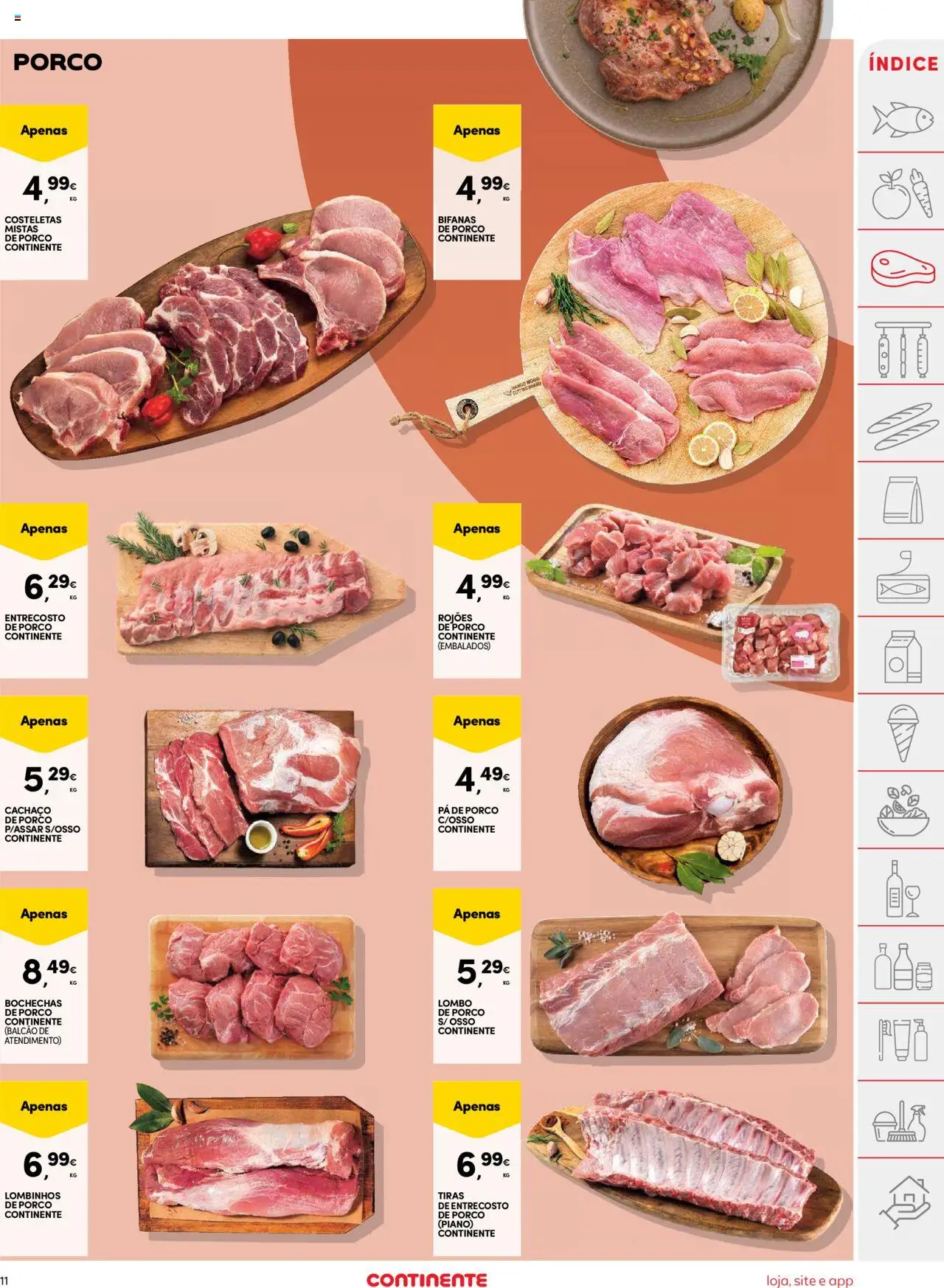 Continente folheto │ válido de 05.08.2025 | Página: 11 | Produtos: Boné, Lombo, Pá