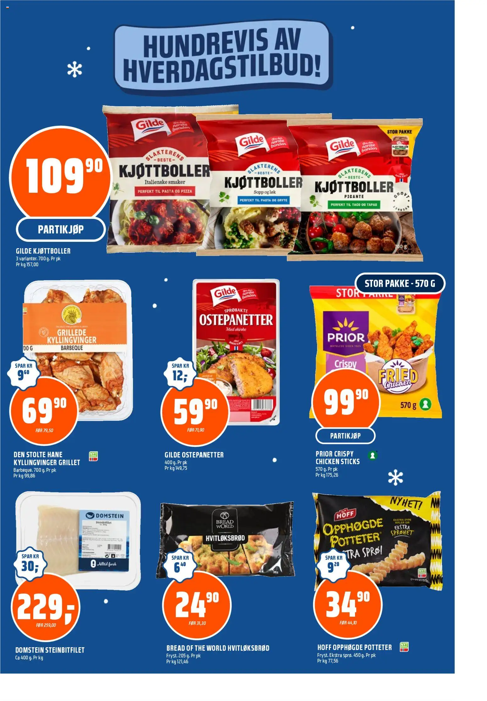 {H1} | Side: 7 | Produkter: Pizza, Løk, Toastbrød, Sopp