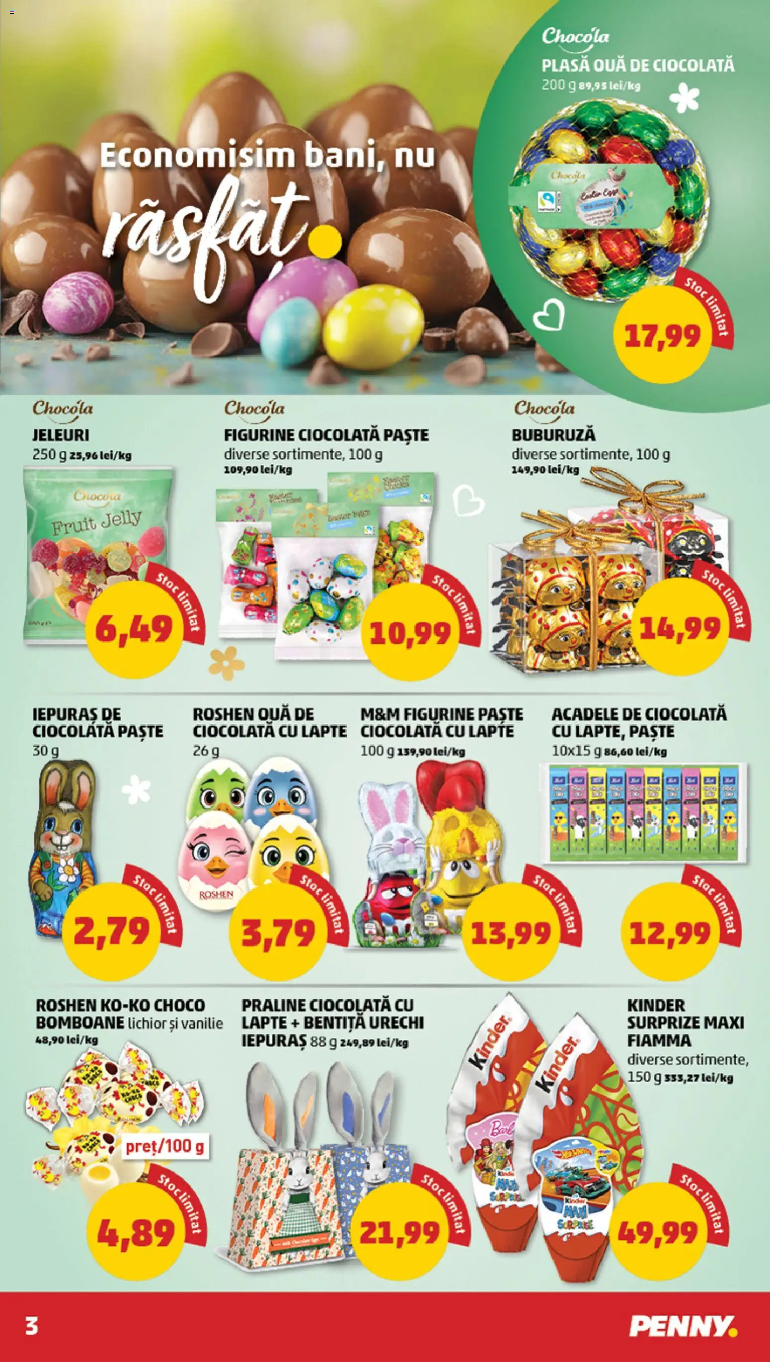 Noul catalog PENNY – valabil de la 11.03.2026 | Pagină: 3 | Produse: Ciocolată, Bomboane, Jeleuri, Acadele