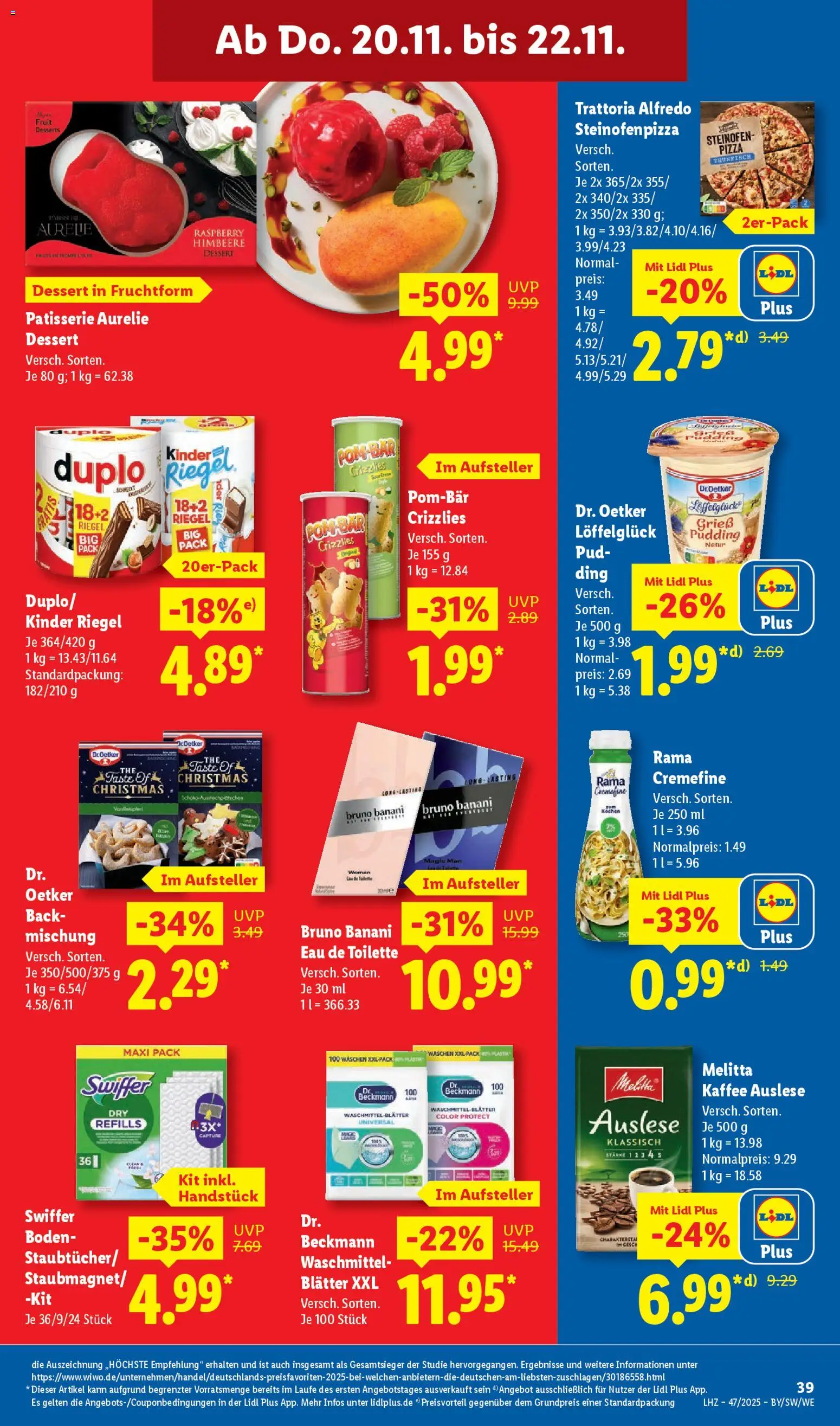 Lidl Prospekt Uffenheim – gültig ab 17.11.2025 | Seite: 57 | Produkte: Melitta, Thunfisch, Waschmittel, Himbeere