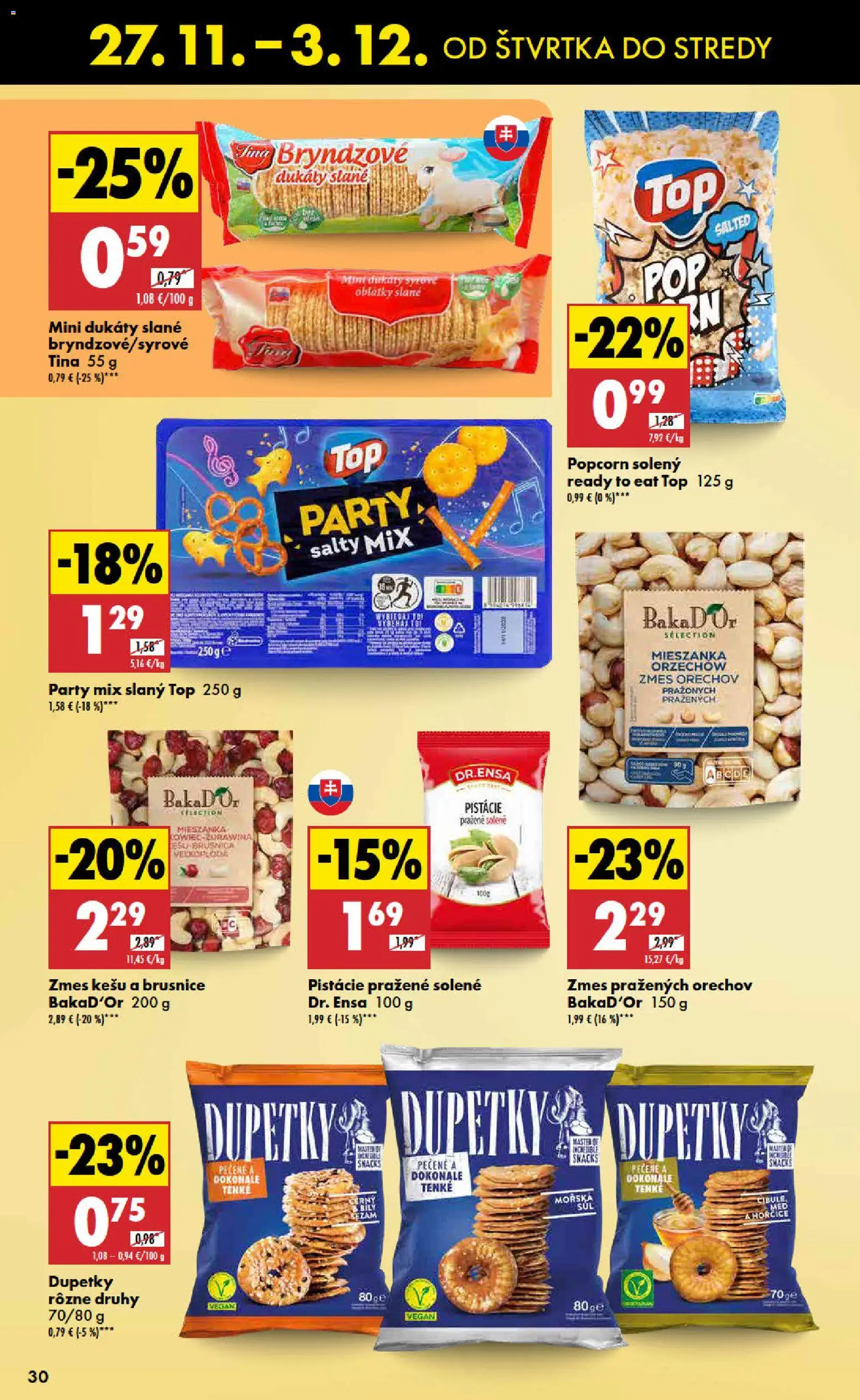 Nové Biedronka akcie – leták je platný od 27.11.2025 | Strana: 30 | Produkty: Pistácie