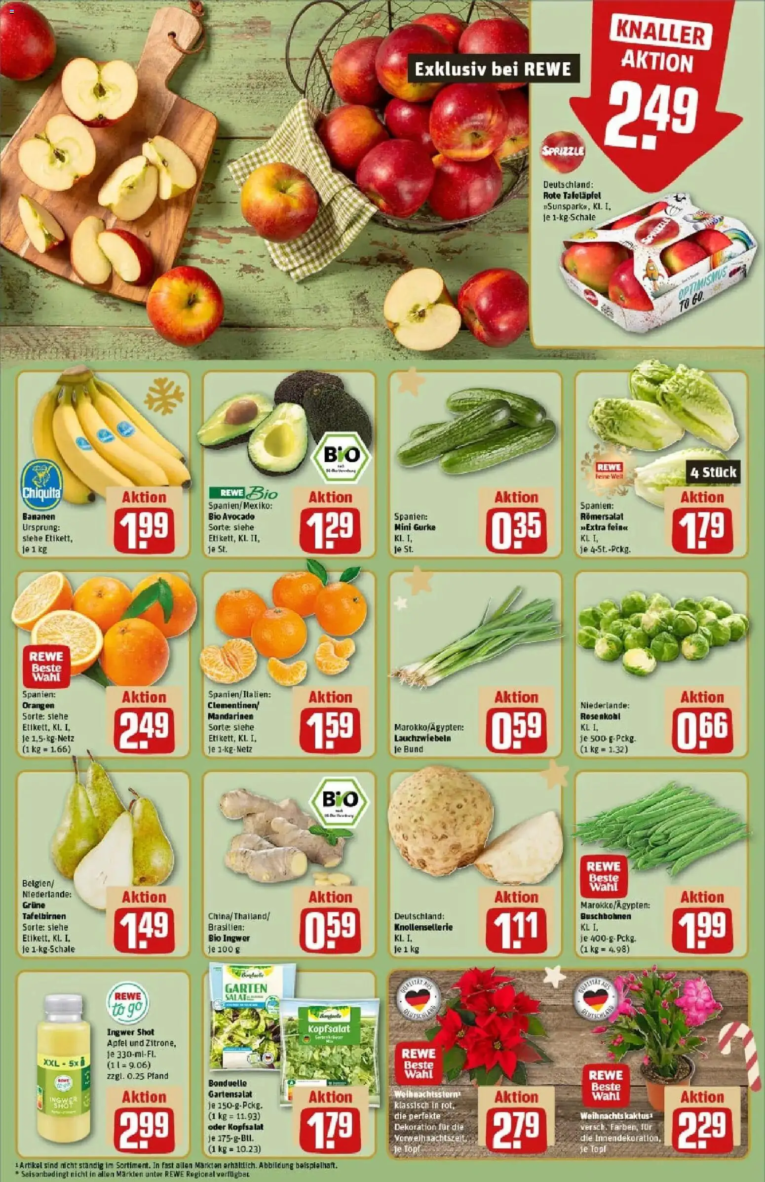 Rewe prospekt Frankfurt / Rödelheim	 – gültig ab 07.12.2025 | Seite: 10 | Produkte: Bananen, Mandarinen, Avocado, Salat