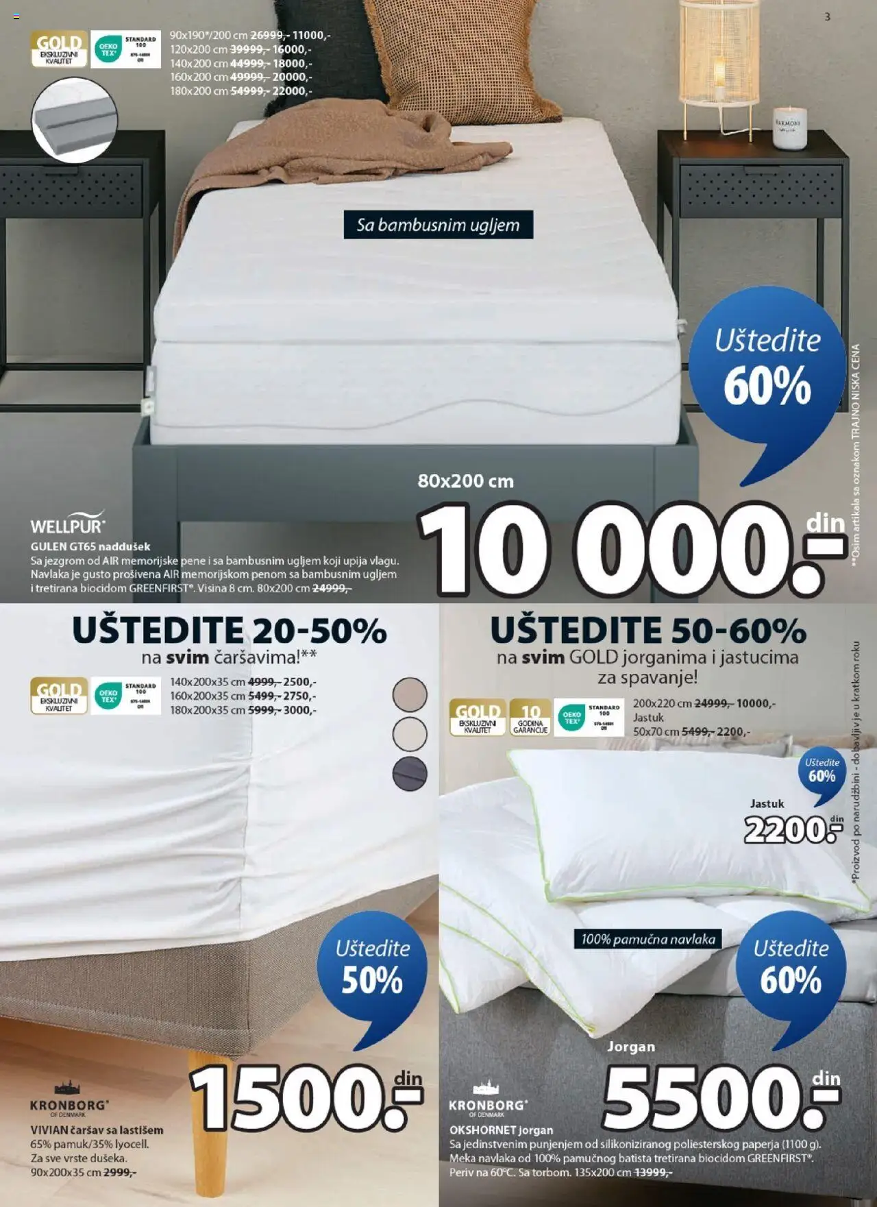 Jysk katalog - važi od 01.10.2025 | Strana: 3 | Proizvode: Jastuk, Jorgan