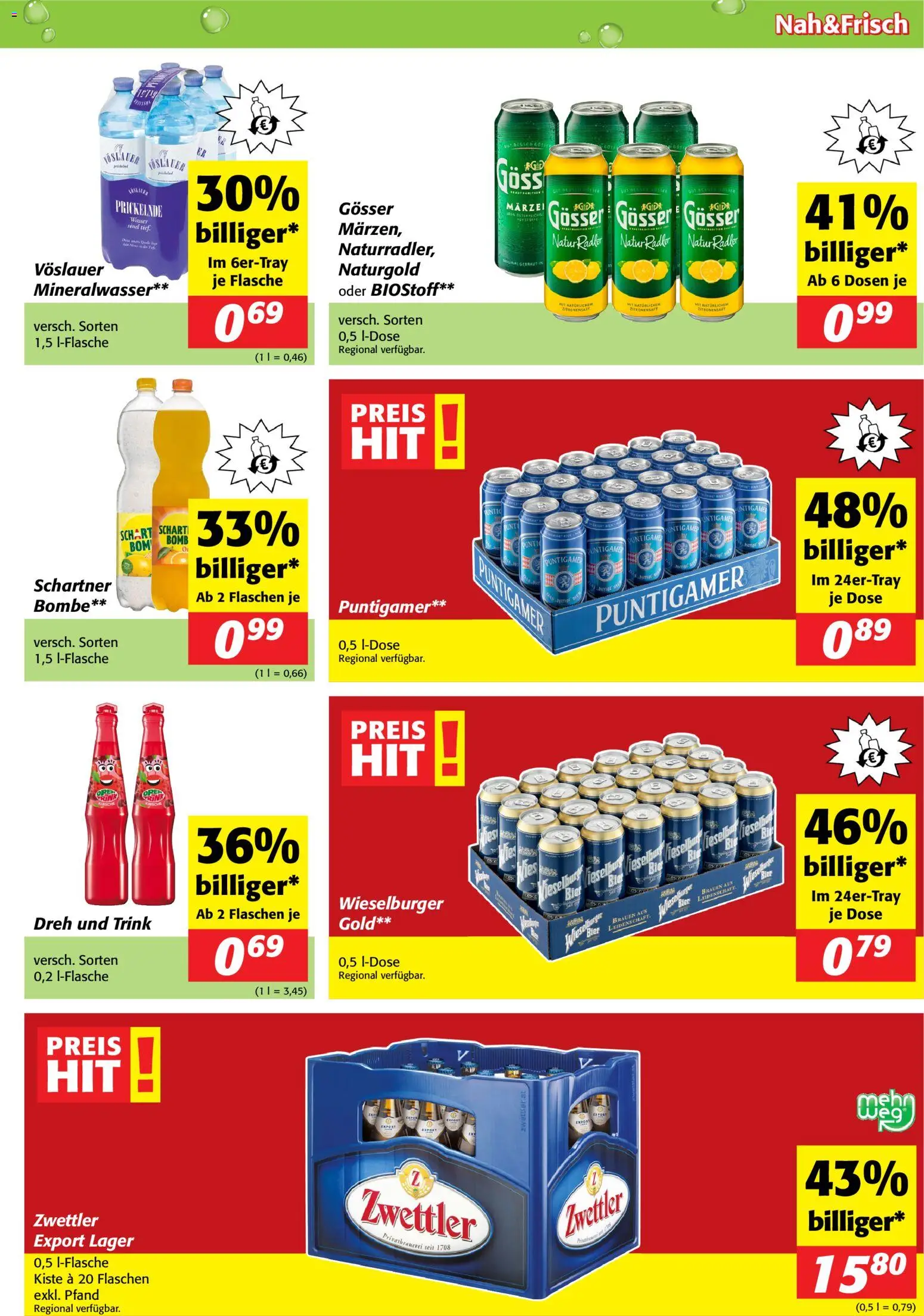 Nah und Frisch Flugblatt gültig ab 19.11.2025 | Seite: 7 | Produkte: Wasser, Bier