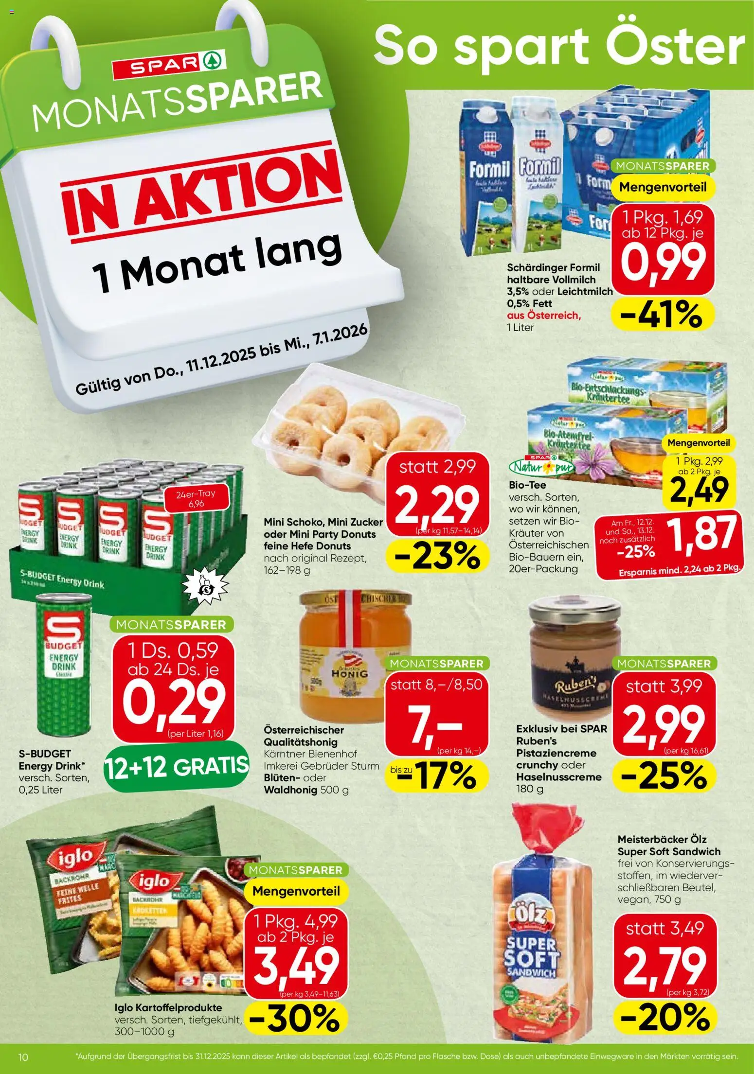 Spar Monatssparer - Kärnten gültig ab 11.12.2025 | Seite: 1 | Produkte: Zucker