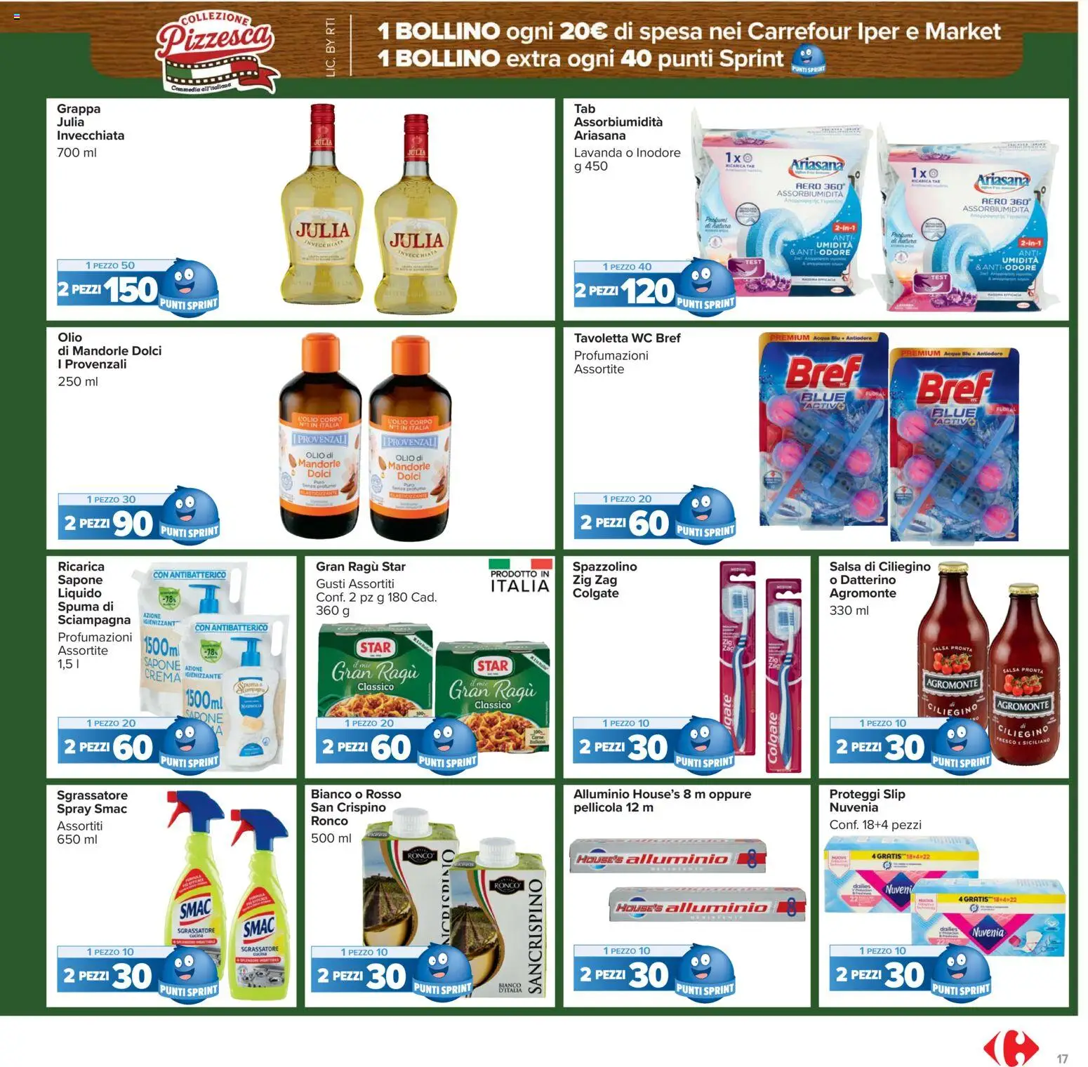 Volantino Carrefour del 17.02.2026 | Pagina: 17 | Prodotti: Crema, Sapone, Spazzolino, Salsa