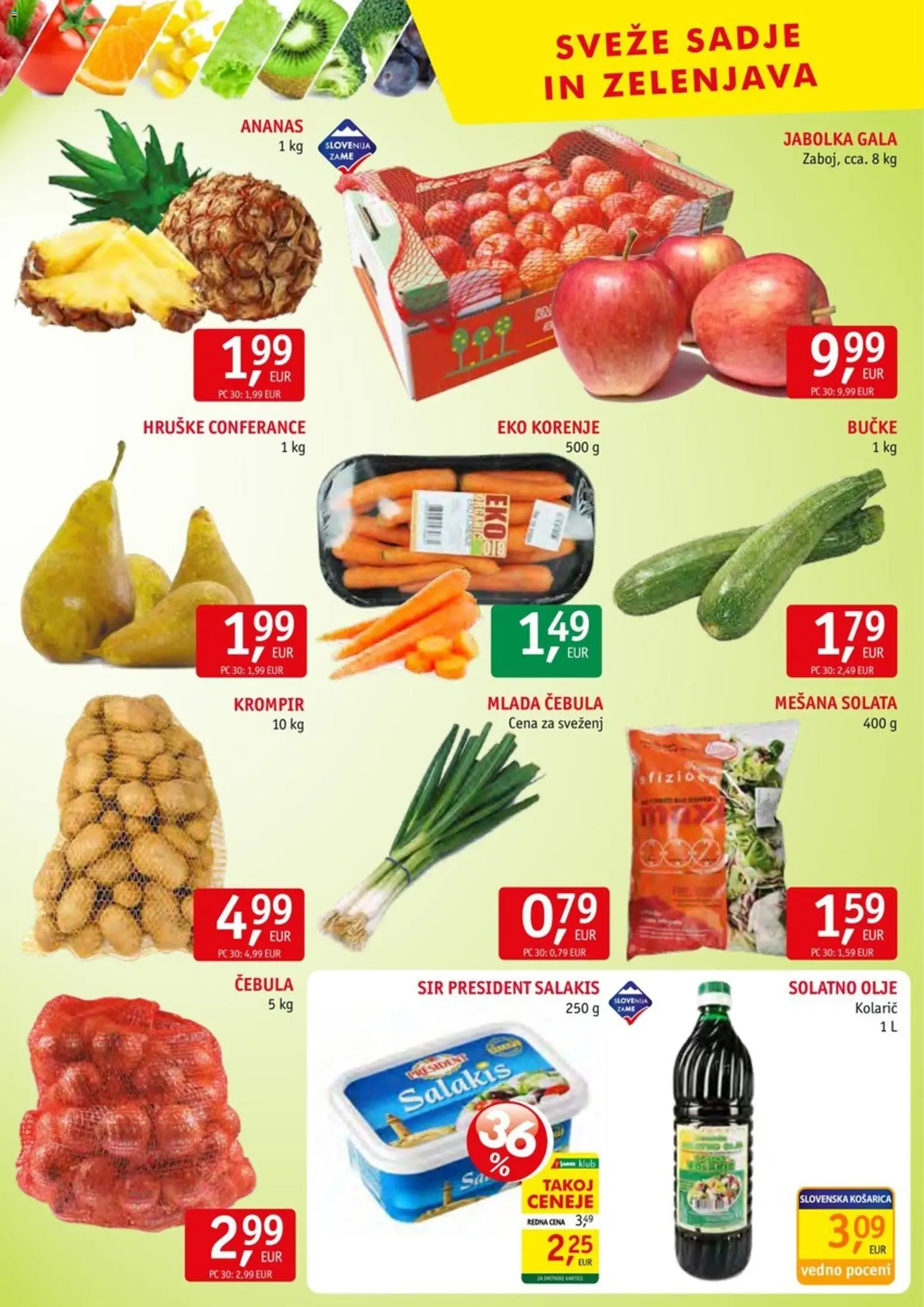 Novi Jager katalog ponudbe – veljaven od 01.04.2026 | Stran: 8 | Izdelki: Olje, Jabolka, Zelenjava, Sadje