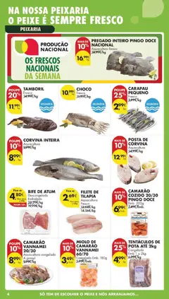 Pré-visualização BIFE DE ATUM, Descongelado Embalado válido de 07.04.2026 | Página: 4 | Produtos: Atum, Camarão, Tamboril, Peixe