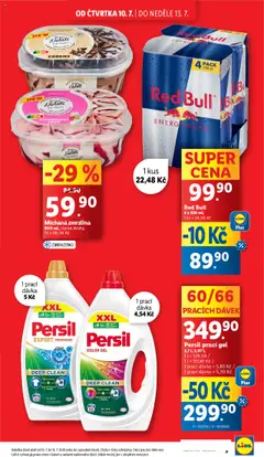 Lidl leták od 10.07.2025 | Strana: 3 | Produkty: Cookies, Zmrzlina, Red Bull, Energy drink