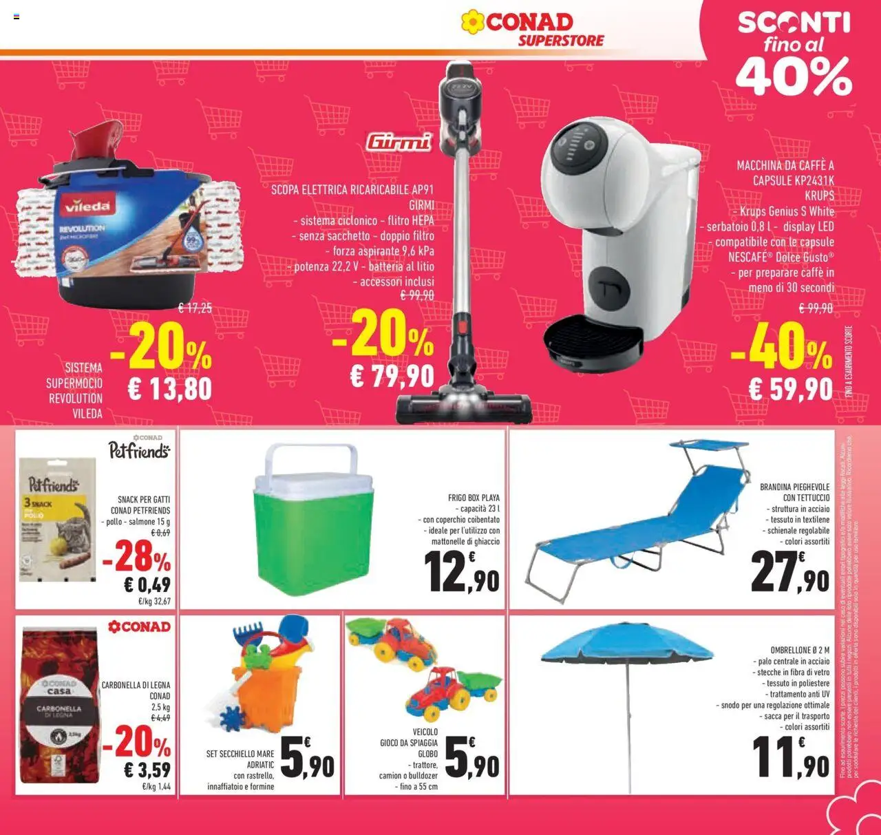 Volantino Conad del 15.07.2025 | Pagina: 27 | Prodotti: Scopa elettrica, Caffè, Pollo, Batteria