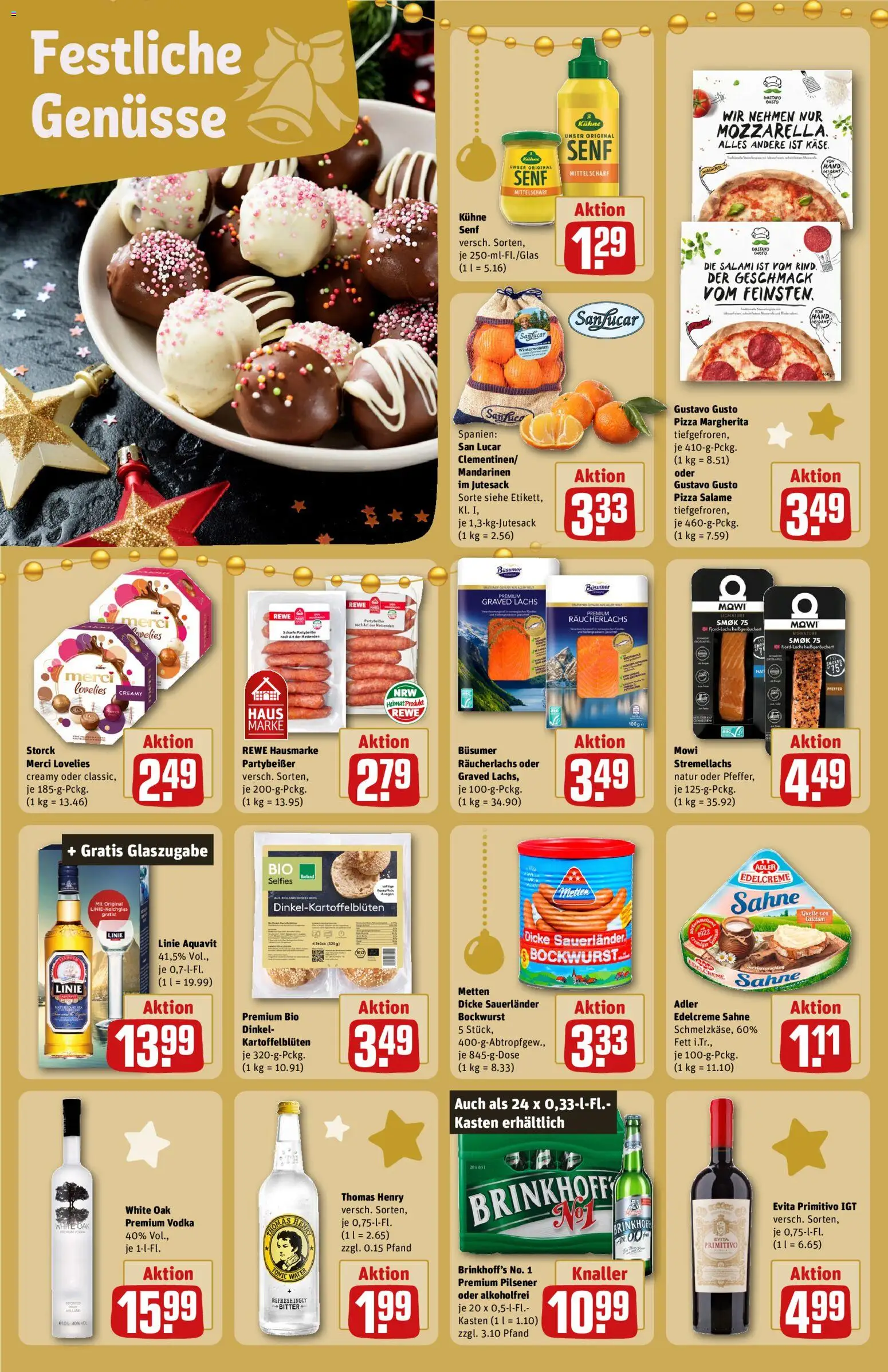 Rewe ihr Kaufpark Prospekt 	 – gültig ab 15.12.2025 | Seite: 16 | Produkte: Gustavo gusto, Bockwurst, Merci, Sahne