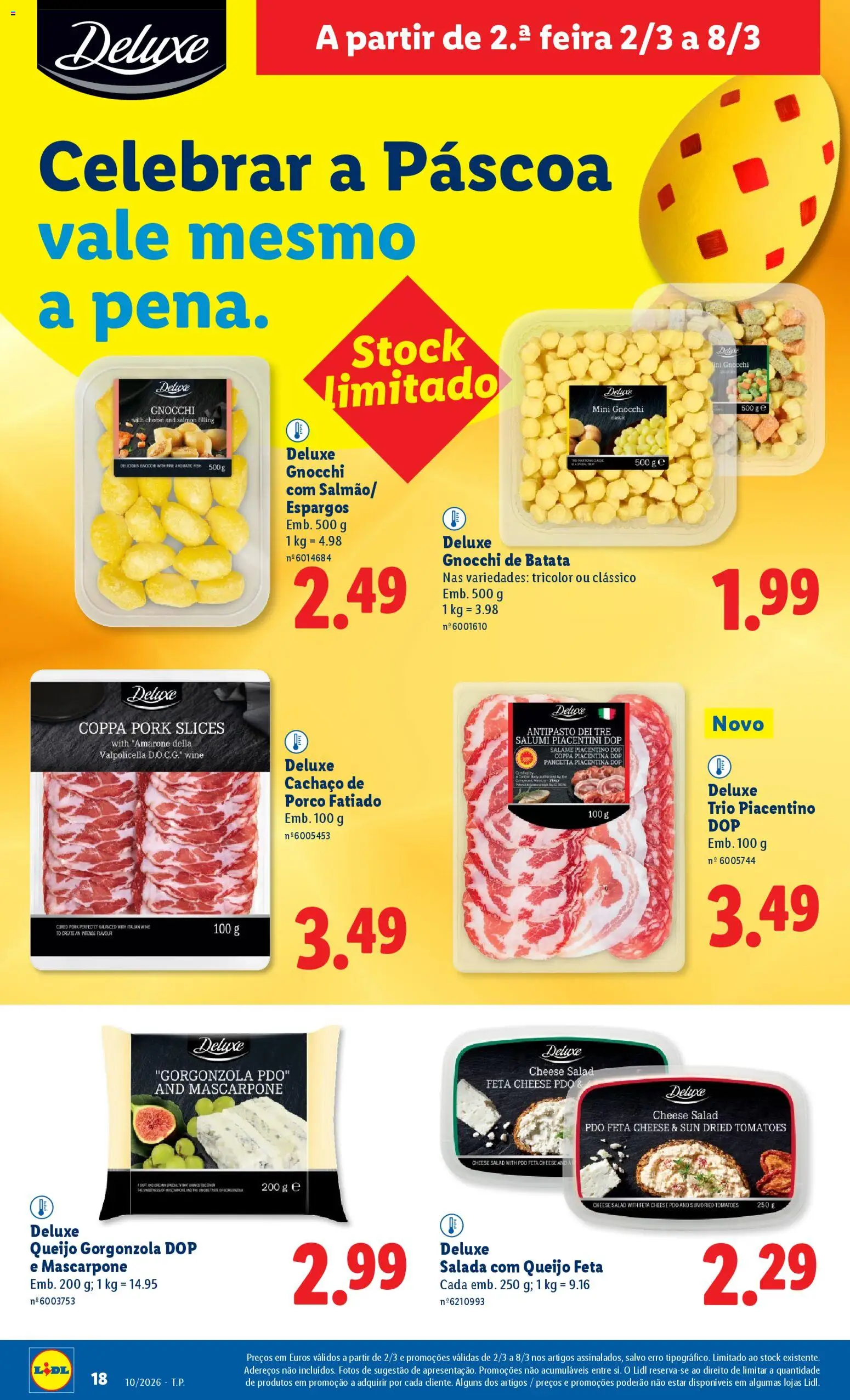 Lidl folheto │ válido de 02.03.2026 | Página: 18 | Produtos: Espargos, Batata, Queijo, Salame