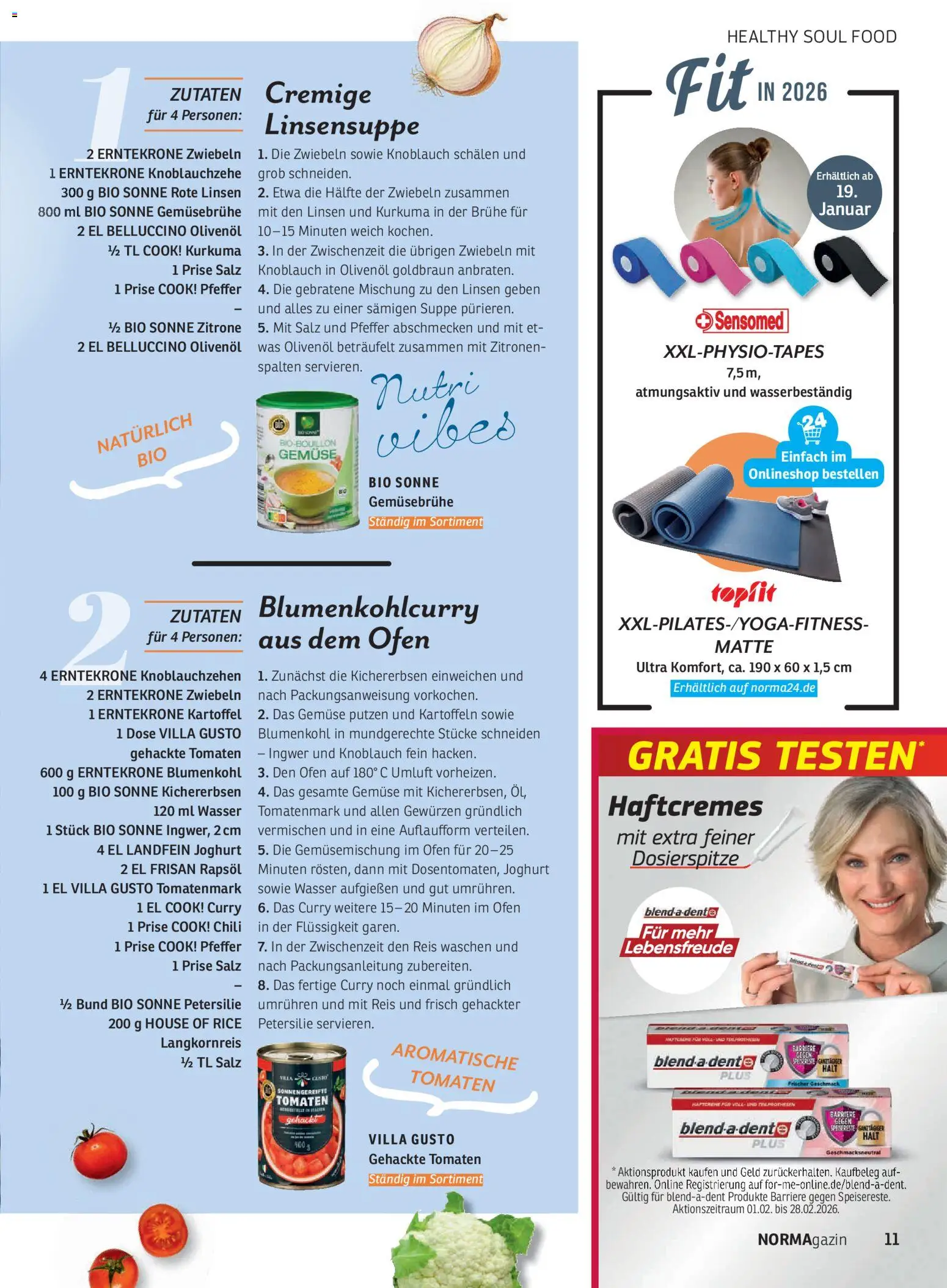 Norma NORMAgazin Januar/Februar 2026 – gültig ab 01.01.2026 | Seite: 11 | Produkte: Tomaten, Zwiebeln, Zitrone, Reis