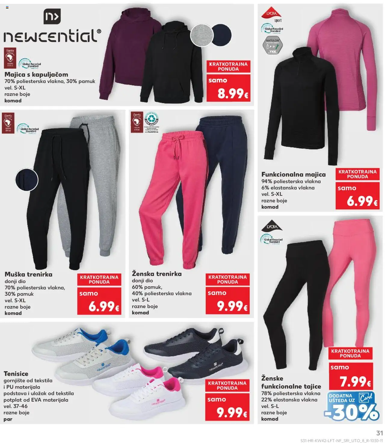 Kaufland katalog | vrijedi od 15.10.2025 | Stranica: 31 | Proizvodi: Majica, Tajice, Tenisice, Trenirka