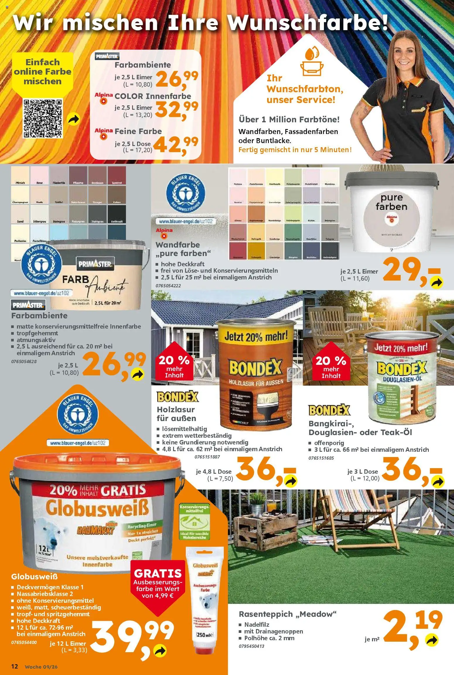 Globus Baumarkt Prospekt 	 – gültig ab 23.02.2026 | Seite: 12 | Produkte: Wandfarbe