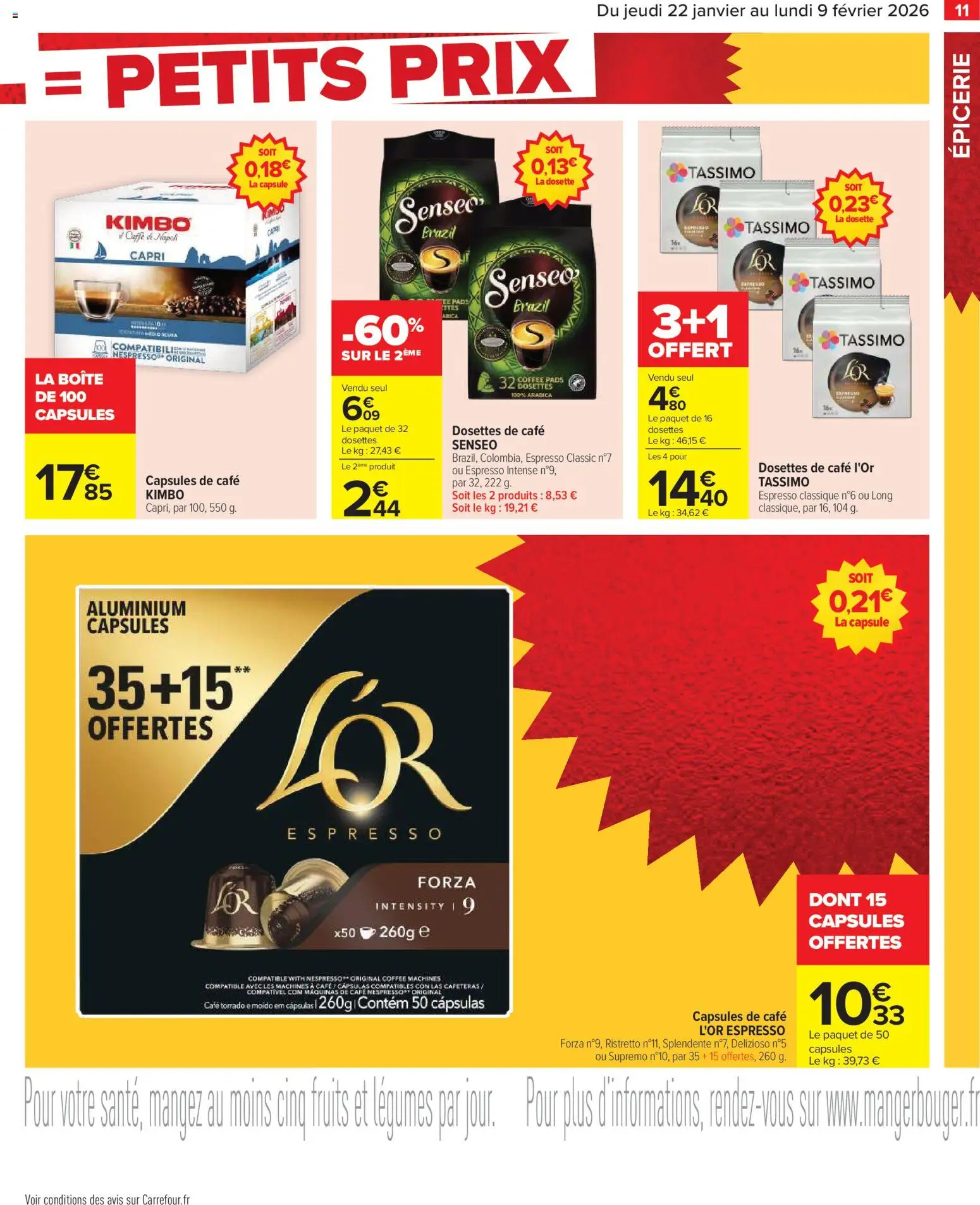 {H1} | Page: 13 | Produits: Tassimo, Senseo, Capsules de cafe L'Or, Café