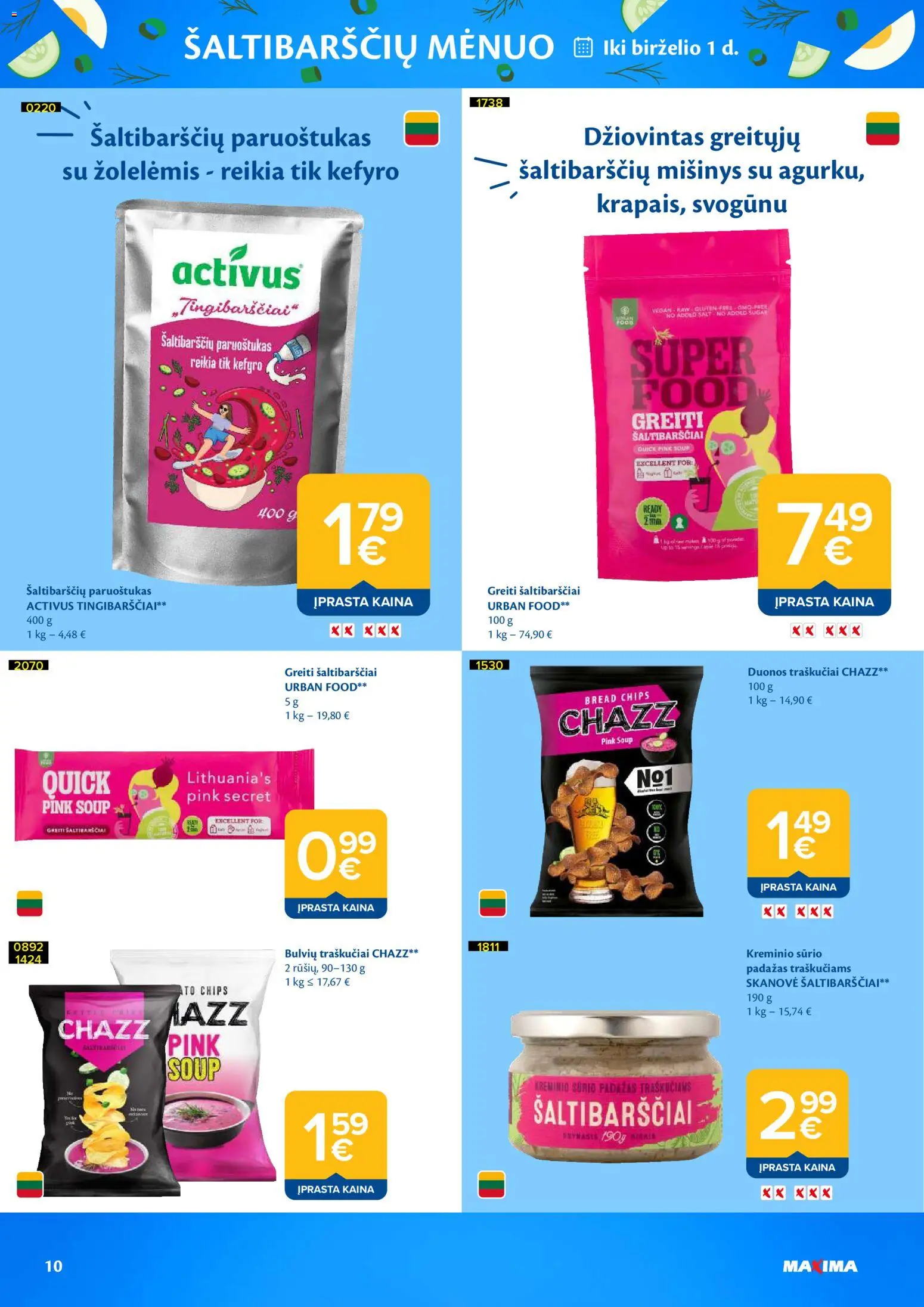 MAXIMA akcijos nuo 21.04.2026 | Puslapis: 10 | Prekių: Padažas, Traškučiai