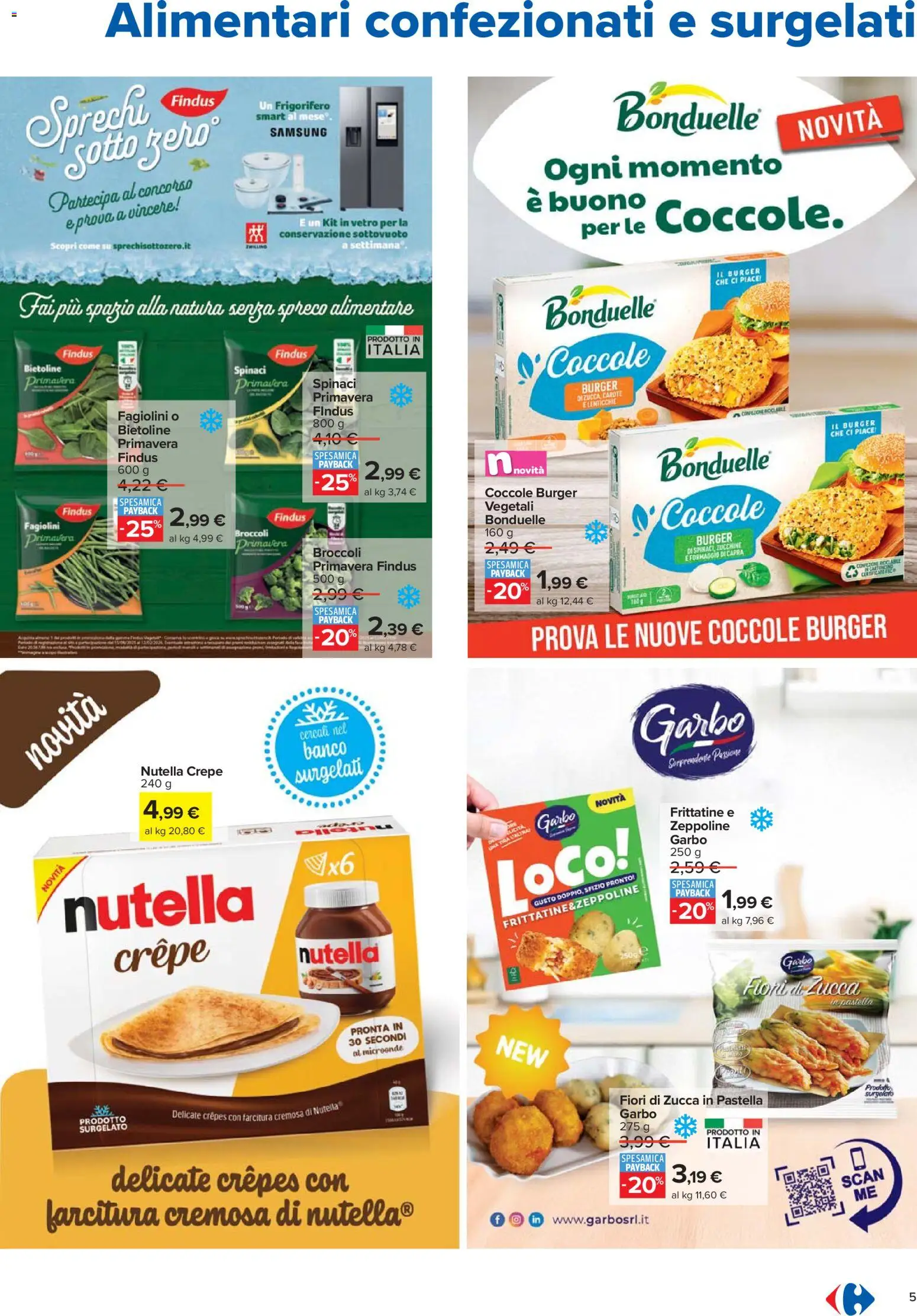 Volantino Carrefour del 27.11.2025 | Pagina: 5 | Prodotti: Microonde, Carote, Zucca, Frigorifero