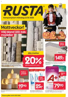 Rusta - erbjudanden - Förhandsvisning av reklamblad från butik Rusta aktuell från 13.10.2025