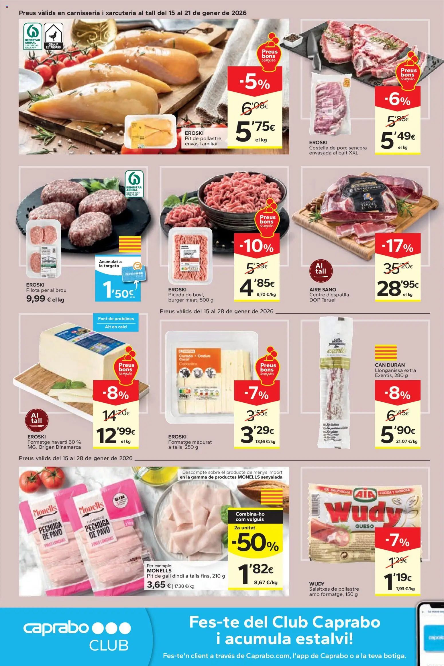 Caprabo folleto │ válido desde el 15.01.2026 | Página: 4 | Productos: Queso