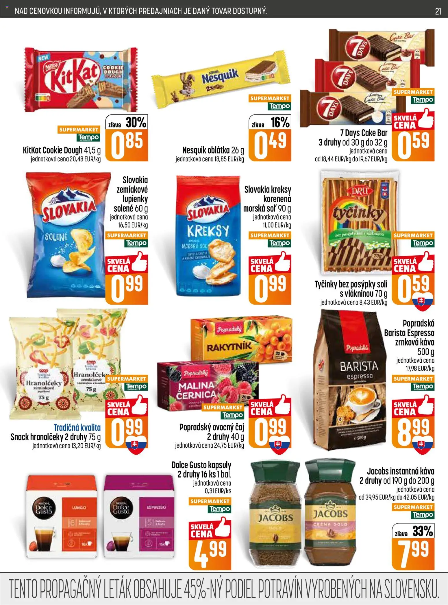 Nové COOP Jednota akcie – leták je platný od 19.02.2026 | Strana: 21 | Produkty: Dolce Gusto, Barista, Zrnková káva