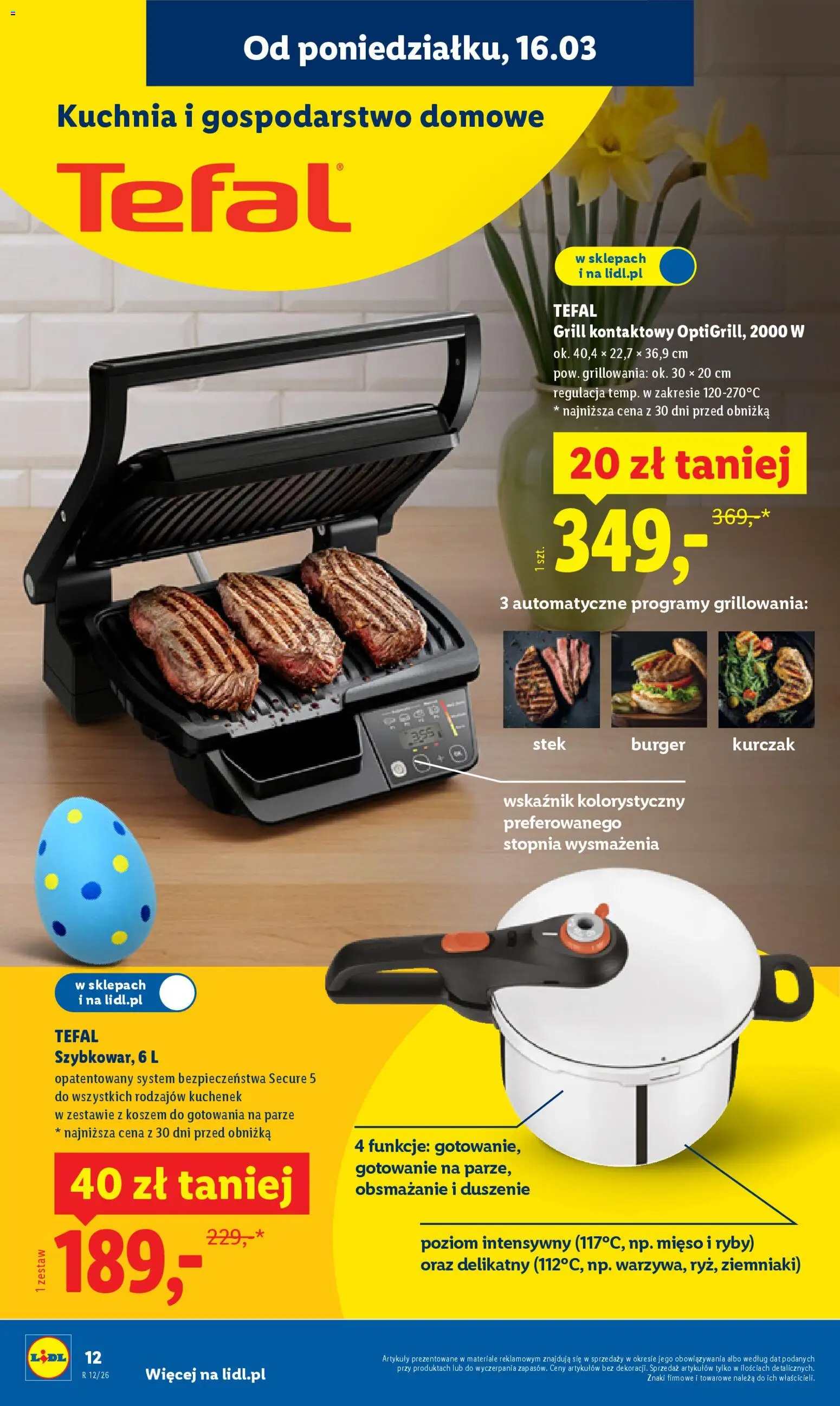 Lidl Katalog od 16.03.2026 | Strona: 14 | Produkty: Kurczak, Mięso, Grill, Tefal