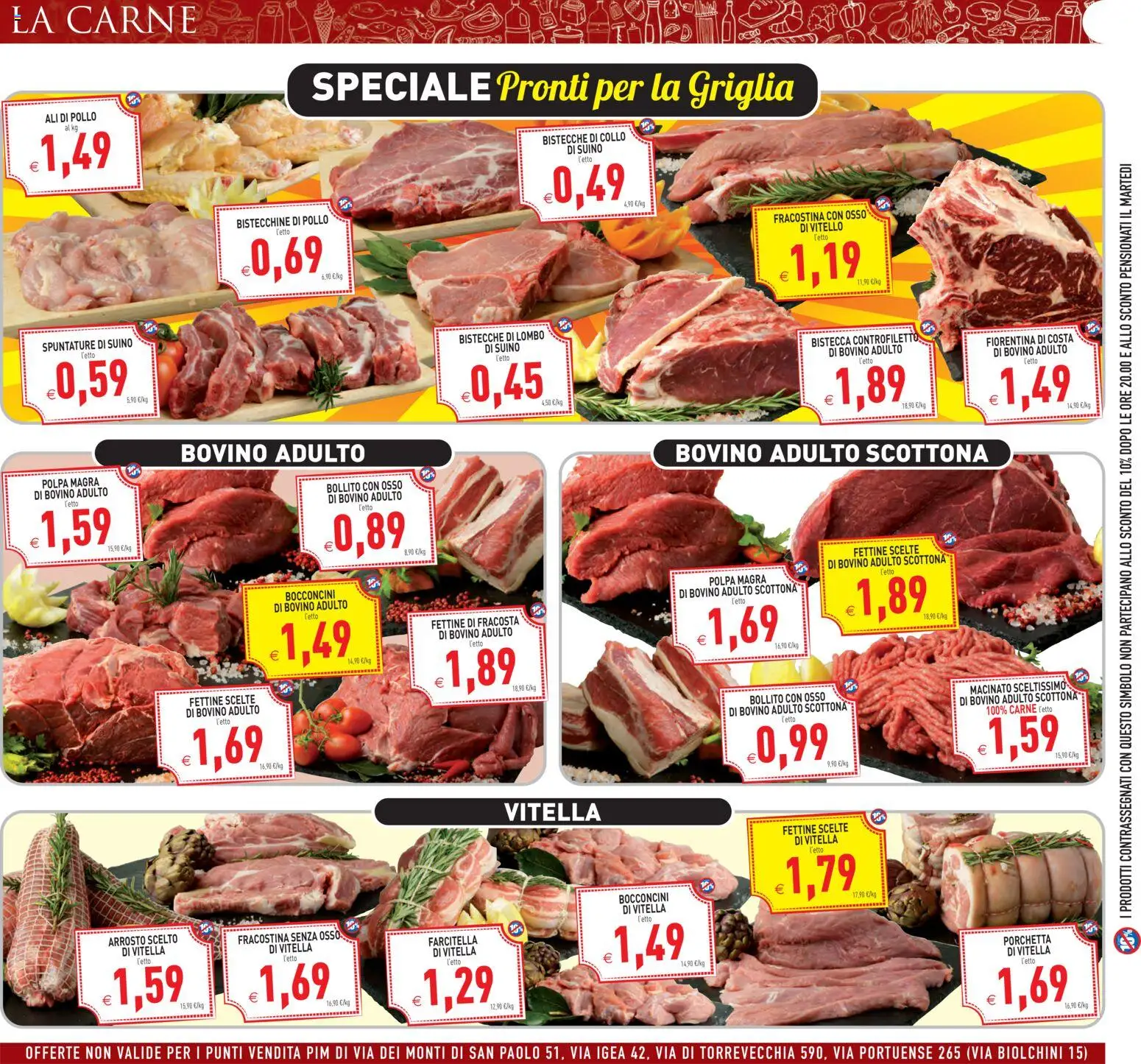 Volantino PIM Supermercati del 17.04.2026 | Pagina: 4 | Prodotti: Arrosto, Pollo, Suino, Griglia