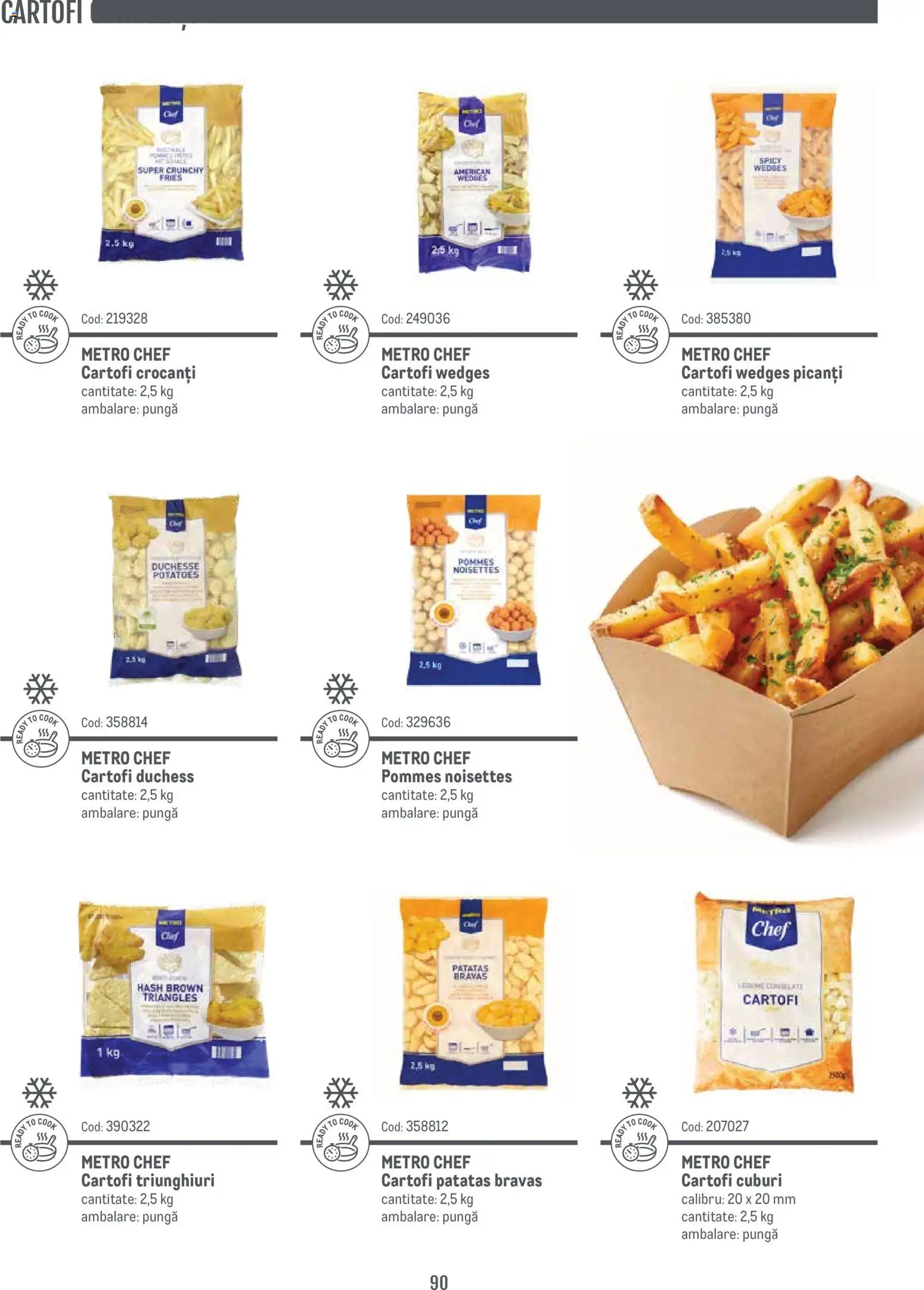 Noul catalog Metro – valabil de la 14.11.2024 | Pagină: 90 | Produse: Pungă, Cartofi