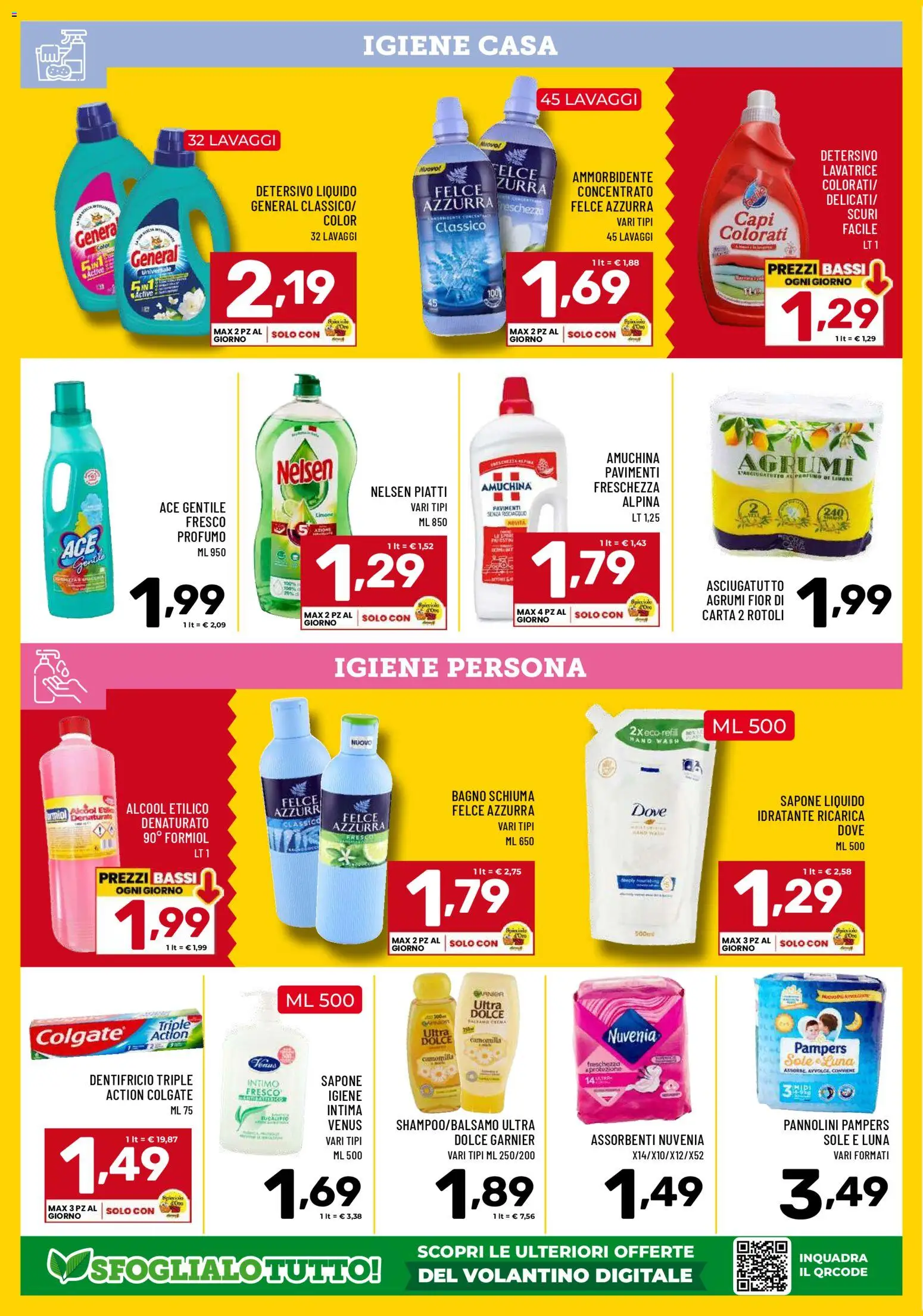 Volantino Il Centesimo del 24.02.2026 | Pagina: 12 | Prodotti: Pannolini, Sapone, Dentifricio, Profumo