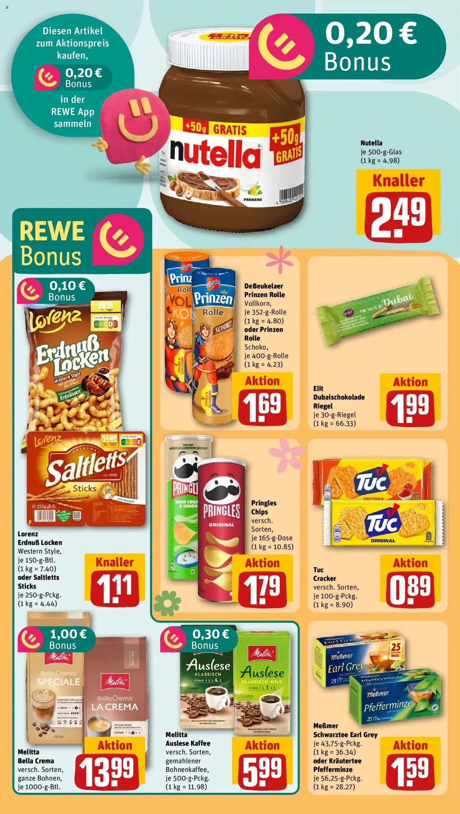Rewe Prospekt Weißenfels	 – gültig ab 23.03.2026 | Seite: 23 | Produkte: Melitta, Nutella, Pringles, Chips