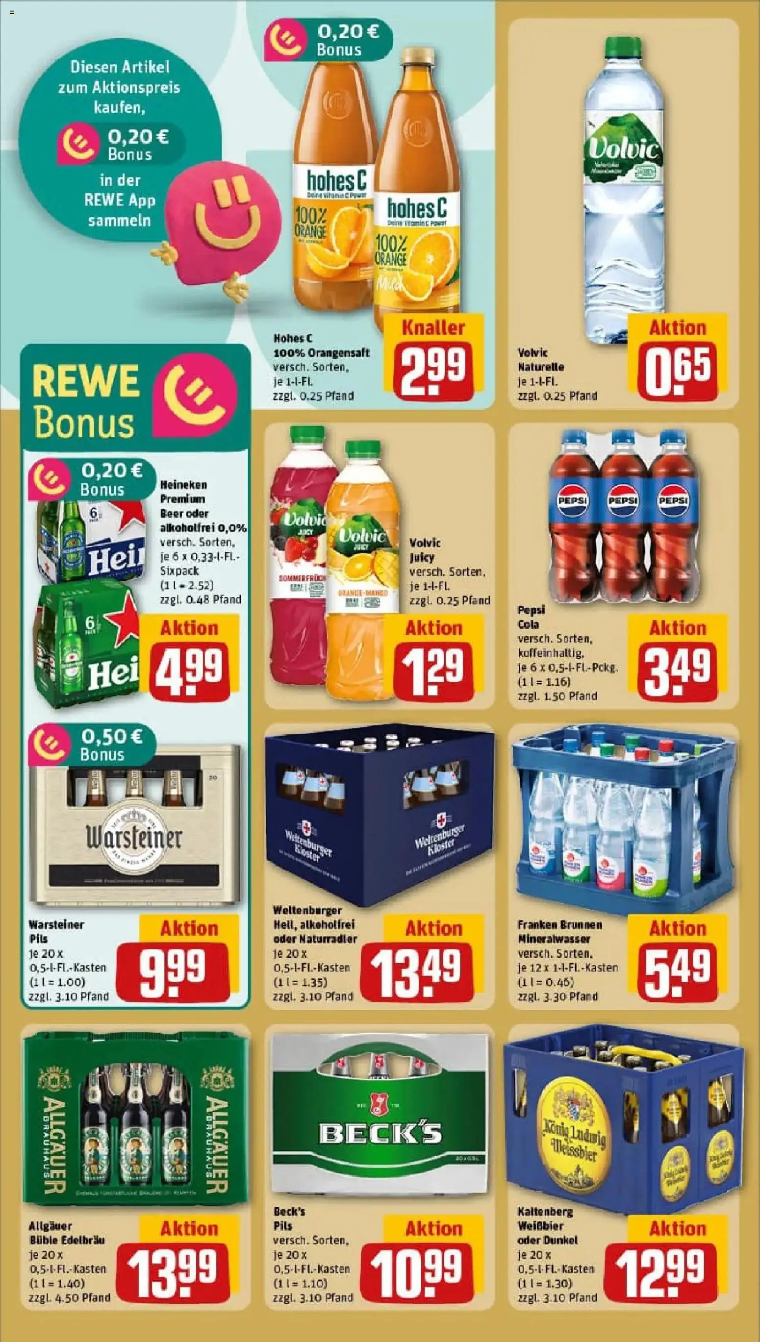 Rewe prospekt Wasserburg A. Inn	 – gültig ab 10.11.2025 | Seite: 20 | Produkte: Weißbier, Orangensaft, Heineken, Hohes c
