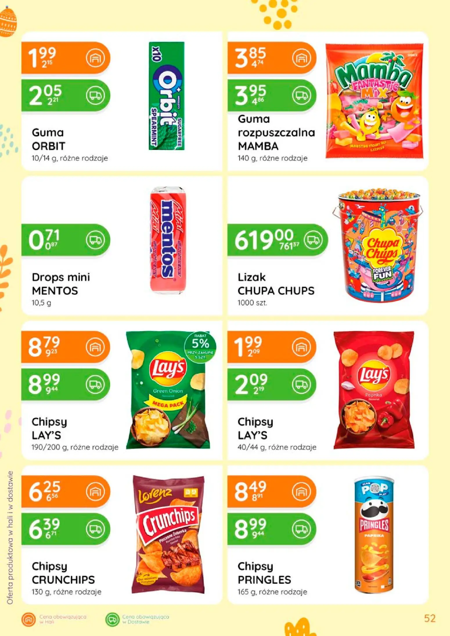 Eurocash gazetka - Oferta Produktowa od 05.03.2026 | Strona: 52 | Produkty: Chipsy, Pringles