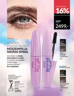 Avon akciós ujság - amely érvényes a következő dátumtól: 01.09.2025 | Oldal: 75 | Termékek: Szempillaspirál, Műszempilla