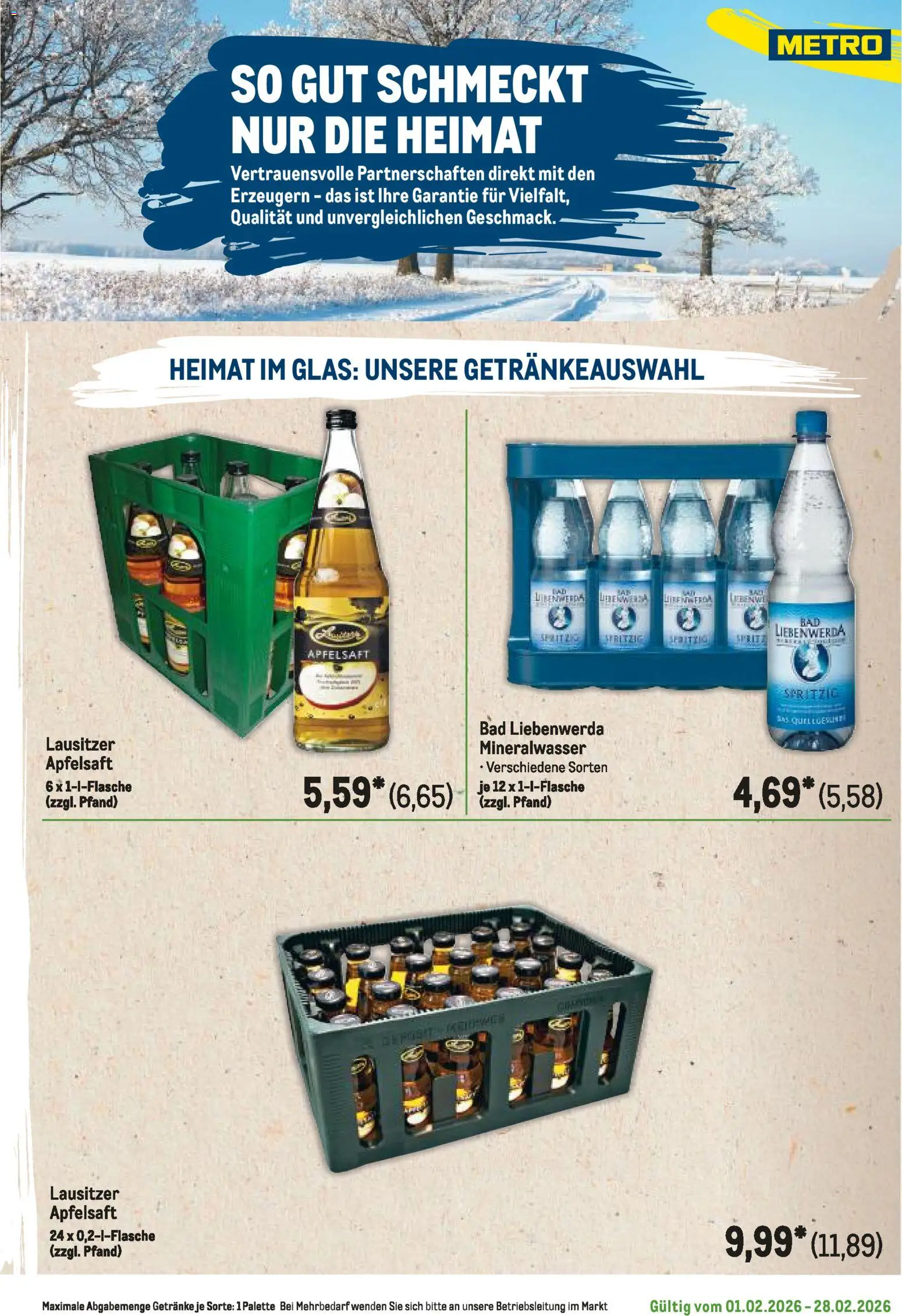 Metro Regionaler Flyer – gültig ab 01.02.2026 | Seite: 93 | Produkte: Bad, Apfelsaft, Mineralwasser
