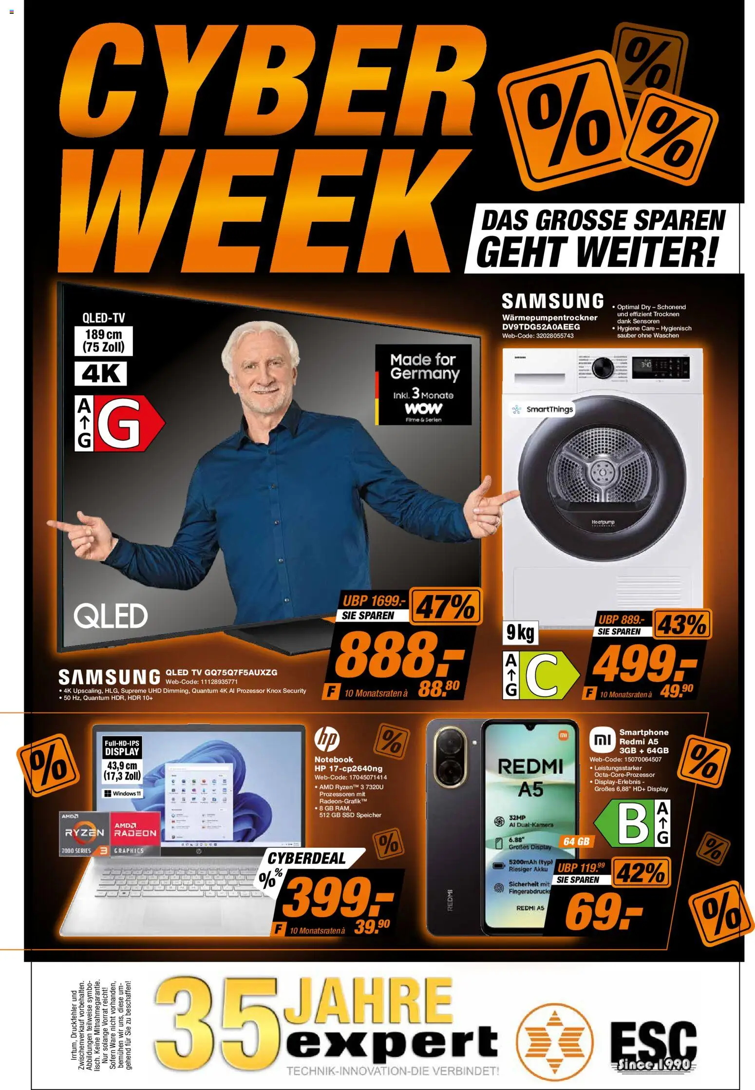 Expert - Cyber Monday – gültig ab 29.11.2025 | Seite: 1 | Produkte: HP, Samsung, Notebook, Smartphone