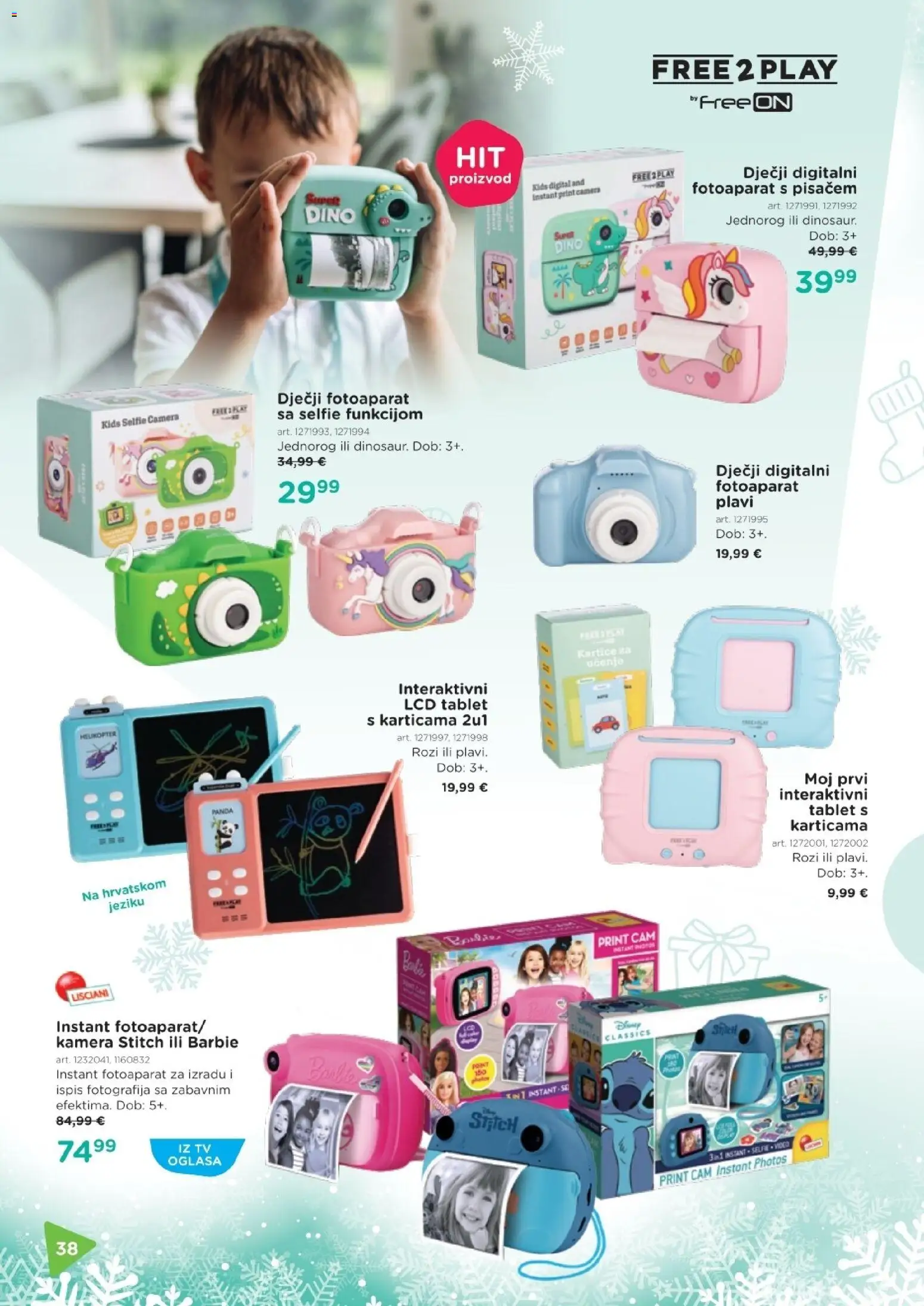 Baby Center katalog | vrijedi od 01.11.2025 | Stranica: 38 | Proizvodi: Barbie, Tablet, Tv, Fotoaparat