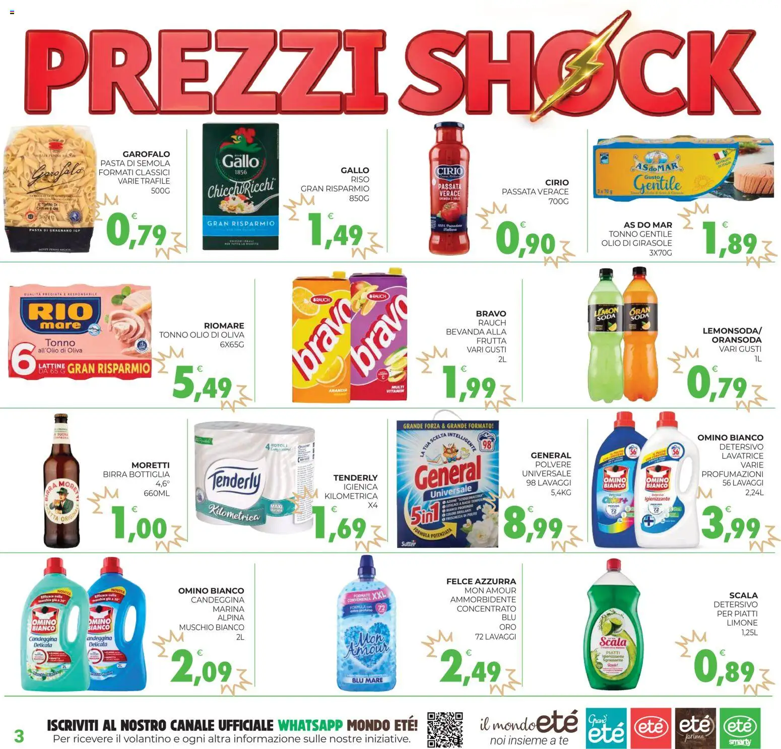 Volantino Eté del 16.01.2026 | Pagina: 3 | Prodotti: Olio, Tonno, Olio di girasole, Bottiglia