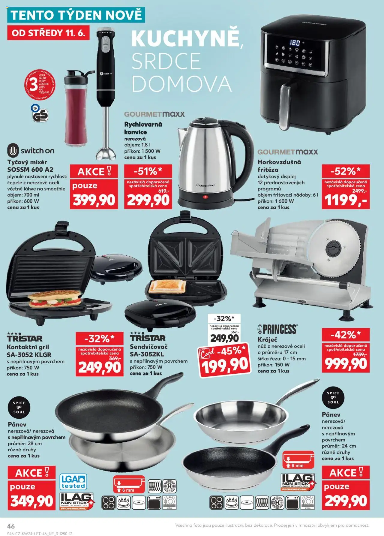 Kaufland leták od 11.06.2025 | Strana: 46 | Produkty: Kontaktní gril, Myčka, Gril, Switch On