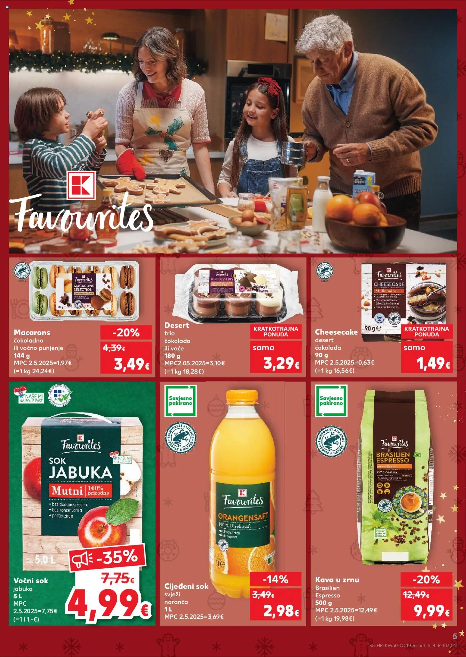 Kaufland katalog | vrijedi od 10.12.2025 | Stranica: 5 | Proizvodi: Kava u zrnu, Kava, Čokolada, Jabuka