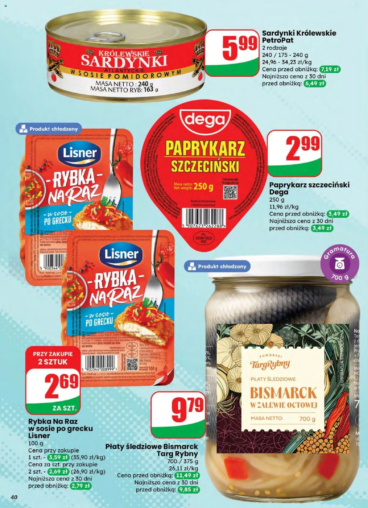 Dino gazetka od 04.03.2026 | Strona: 40 | Produkty: Paprykarz, Paprykarz szczeciński, Bell, Jaja