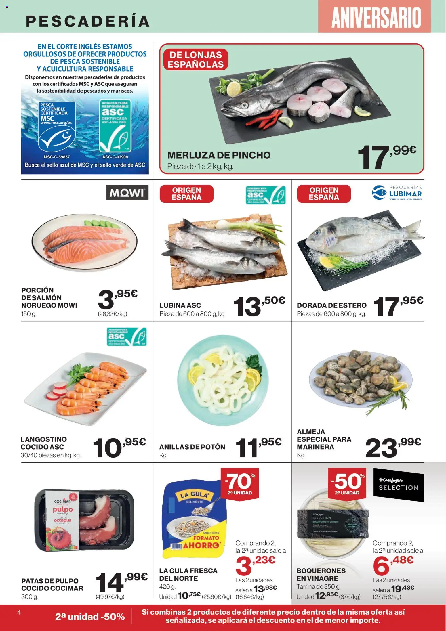 Hipercor catálogo │ válido desde el 23.10.2025 | Página: 4 | Productos: Δεξαμενή, Langostino