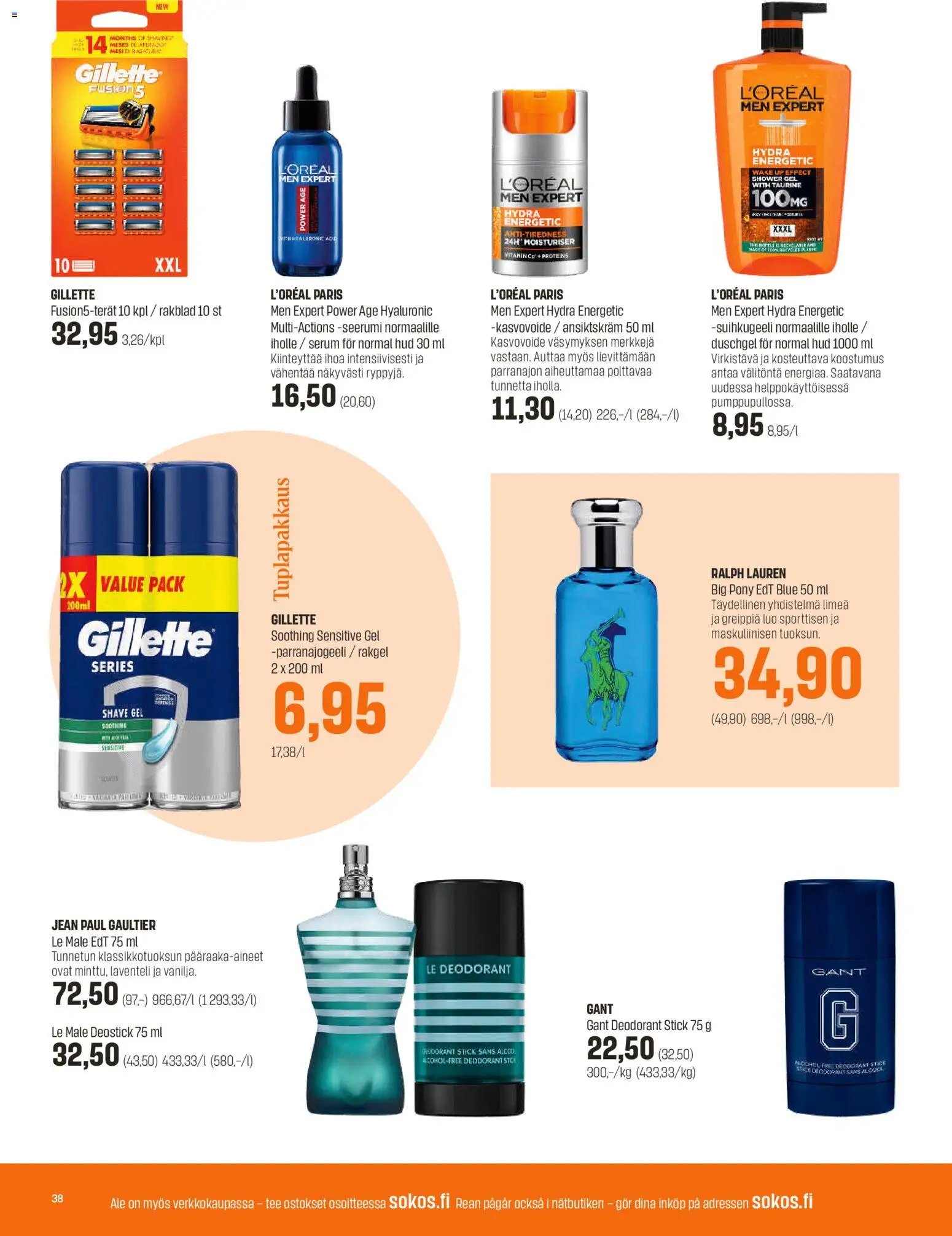Sokos tarjoukset – voimassa 27.12.2025 alkaen | Sivu: 38 | Tuotteet: Suihkugeeli, Seerumi, Kasvovoide, Tee