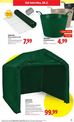 PARKSIDE® Fleksibilna košara, Komad, dimenzije: cca 54x42x36 cm, maks. 20 kg, cca 30 l - Pregled kataloga iz trgovine Lidl, vrijedi od 23.02.2026 | Stranica: 15 | Proizvodi: Košara, Vrata, Parkside