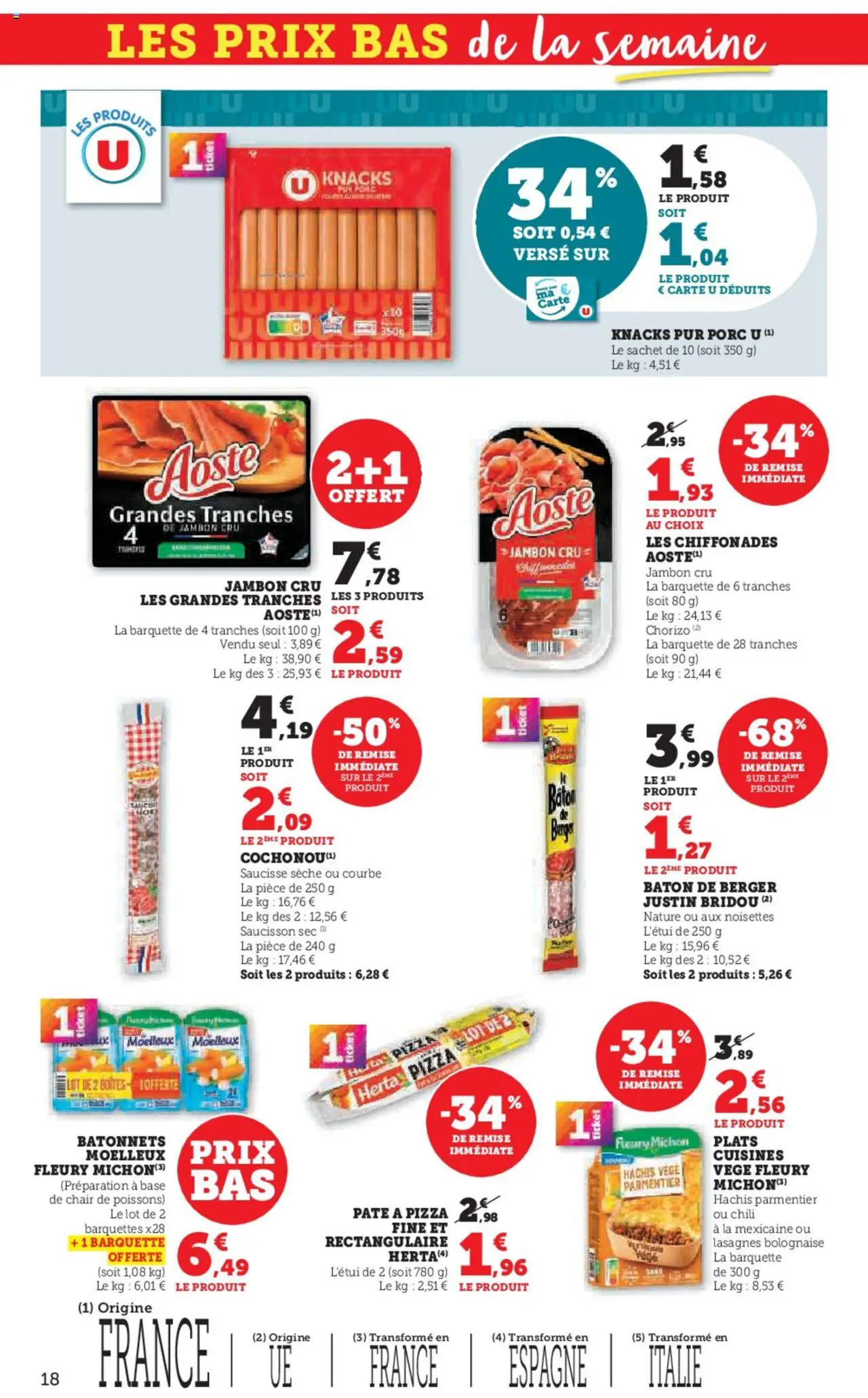  | Page: 18 | Produits: Saucisson sec, Base, Lasagnes, Saucisse