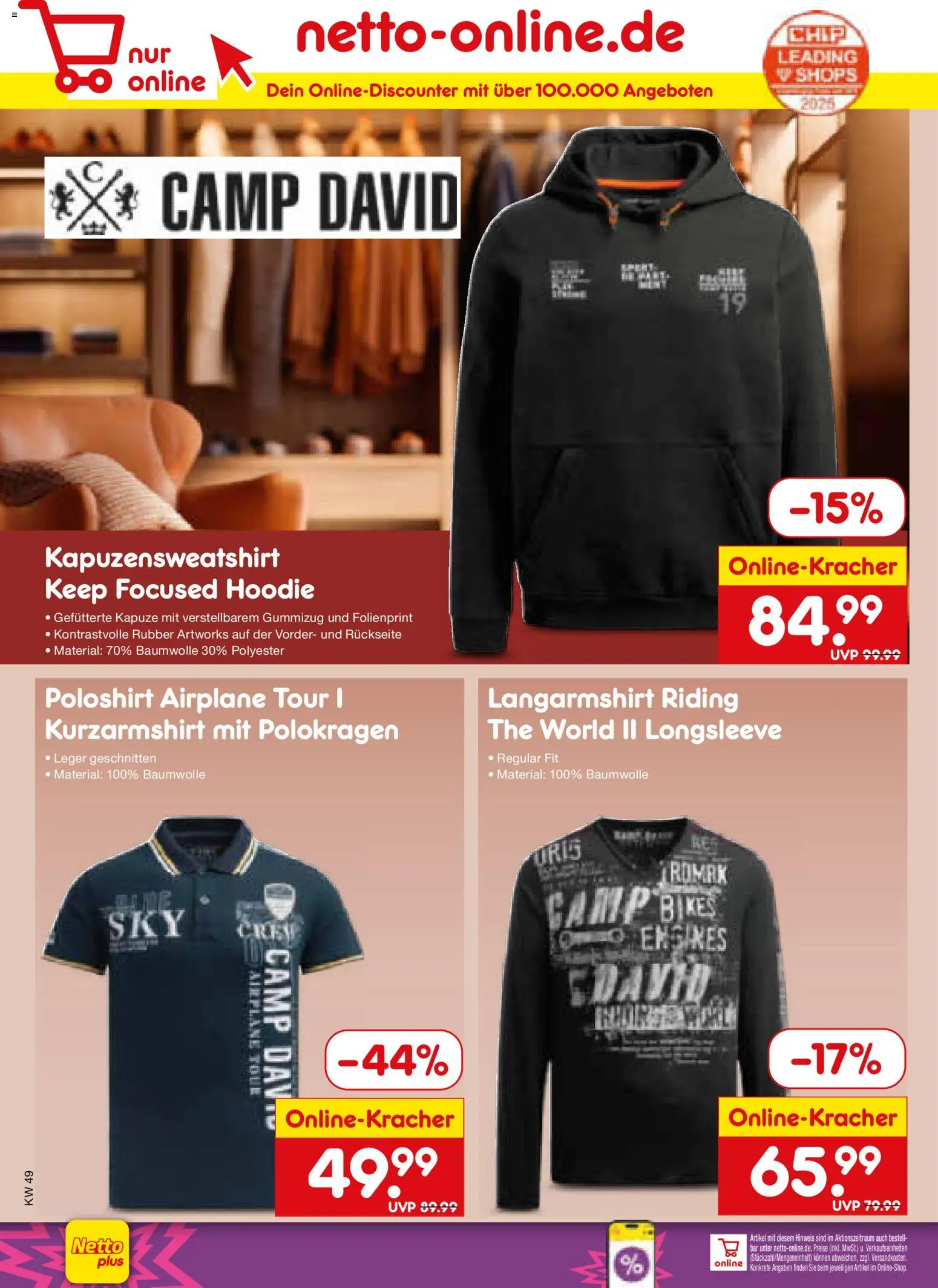 Netto Marken-Discount Prospekt 	 – gültig ab 01.12.2025 | Seite: 57 | Produkte: Langarmshirt, Hoodie, Poloshirt