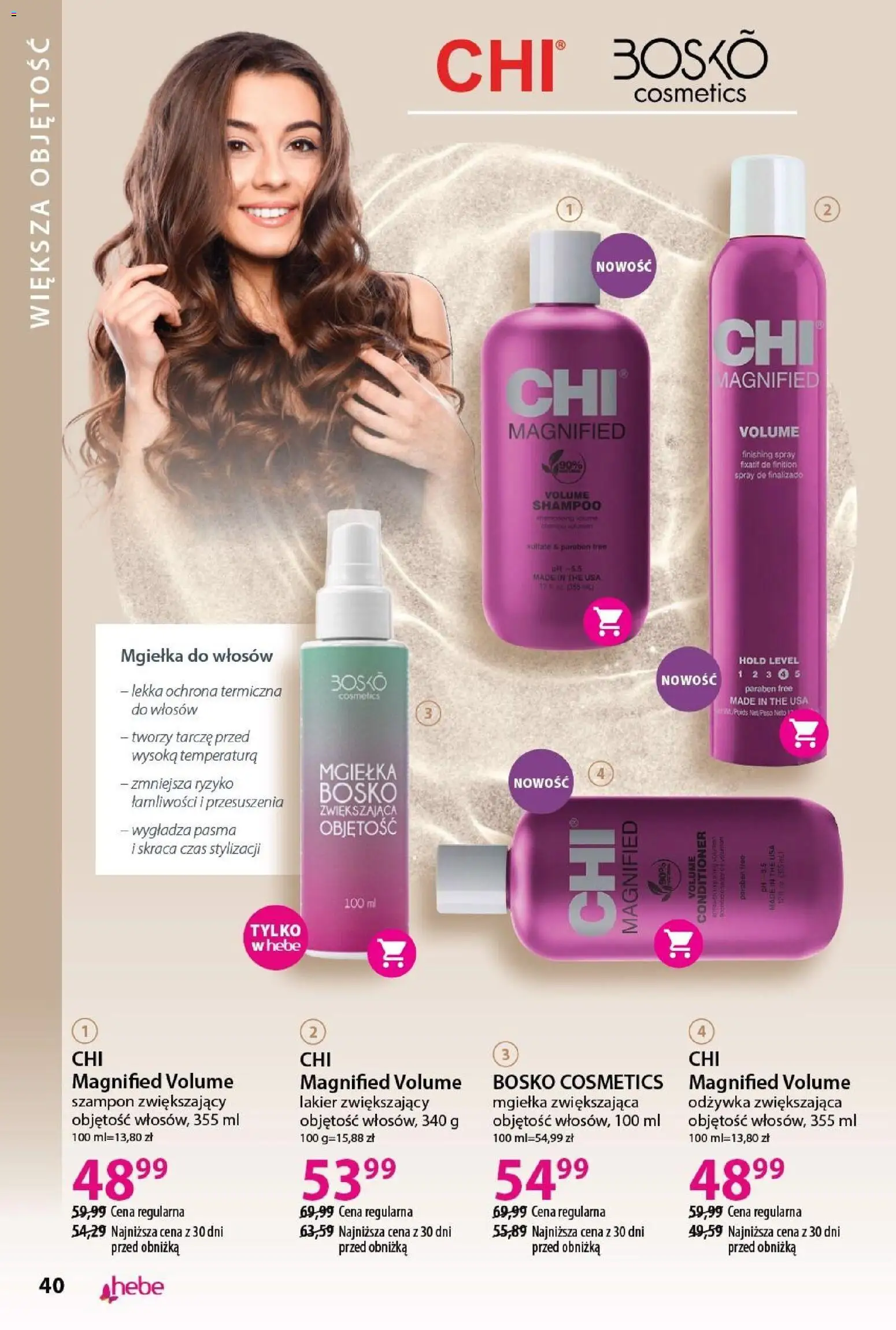 Hebe Gazetka - Katalog od 31.01.2026 | Strona: 40 | Produkty: Szampon, Odżywka