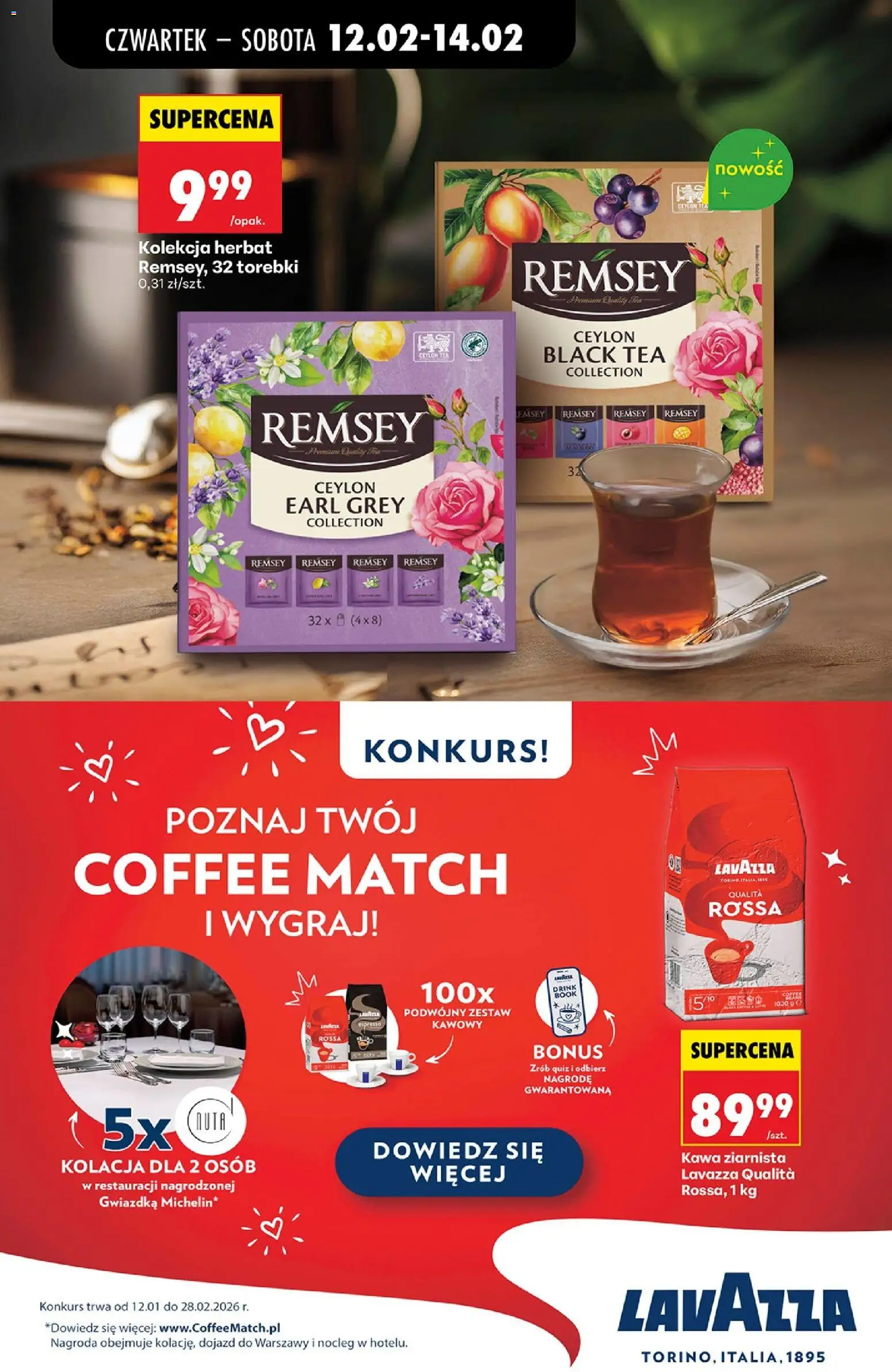 Biedronka gazetka - Oferta w tym tygodniu od 12.02.2026 | Strona: 58 | Produkty: Kawa ziarnista Lavazza, Kawa ziarnista, Lavazza, Kawa