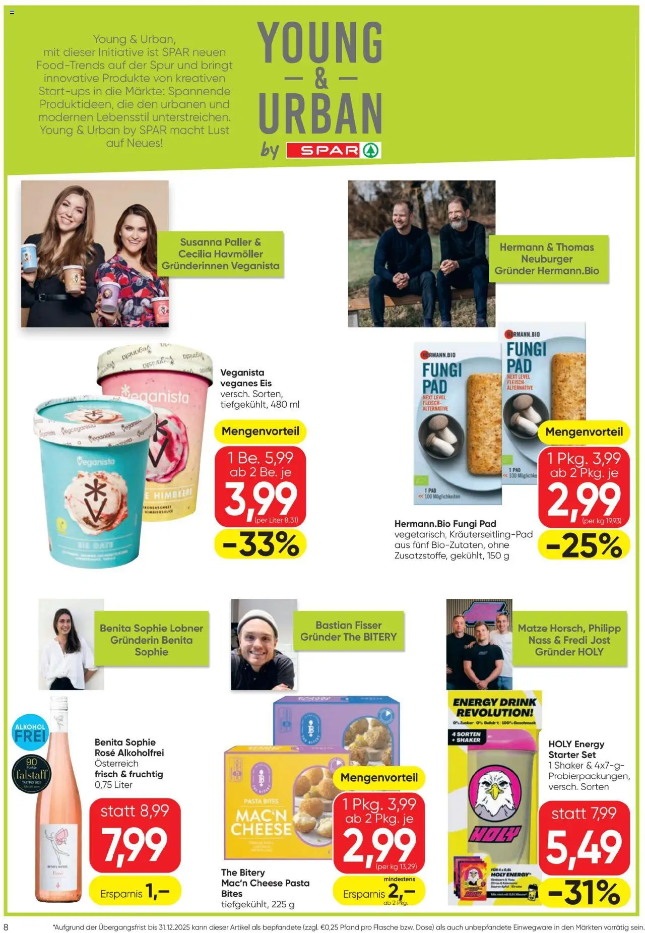 Spar Flugblatt gültig ab 07.08.2025 | Seite: 8 | Produkte: Pasta, Eis, Zucker, Himbeere